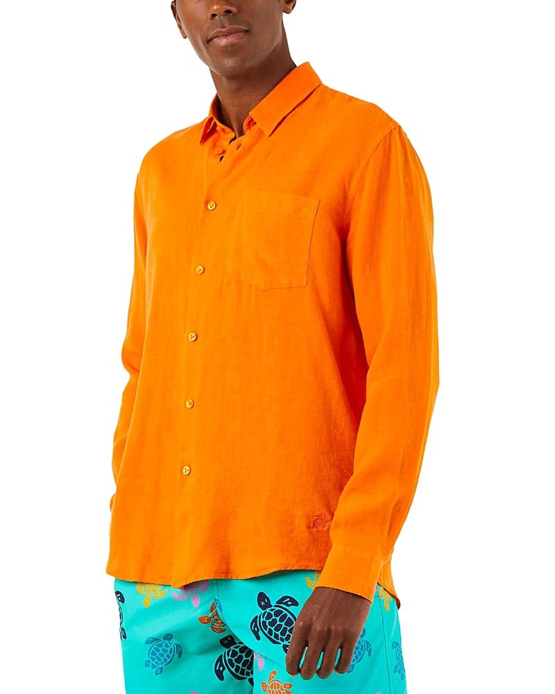 Vilebrequin Men's Solid Linen Shirt Product Image