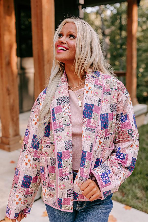 Pumpkin Patch Please Floral Jacket in Blush Product Image