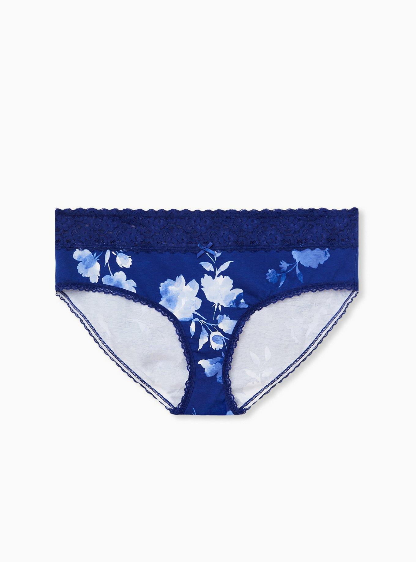 Cotton Mid-Rise Hipster Lace Trim Panty Product Image