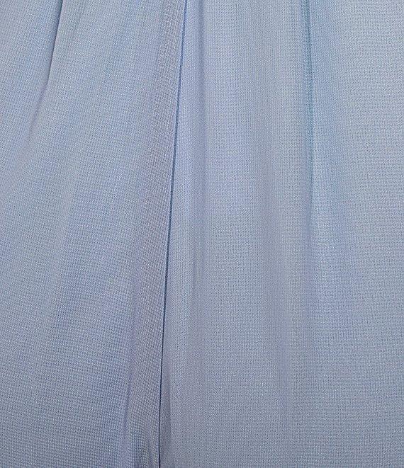 Alex Evenings Petite Size Wide Leg Elastic Waist Chiffon Pull-On Pants Product Image