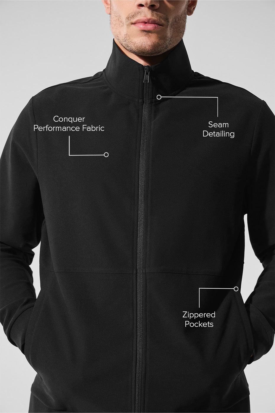 Conquer Max Mock Neck Full Zip - Black Product Image