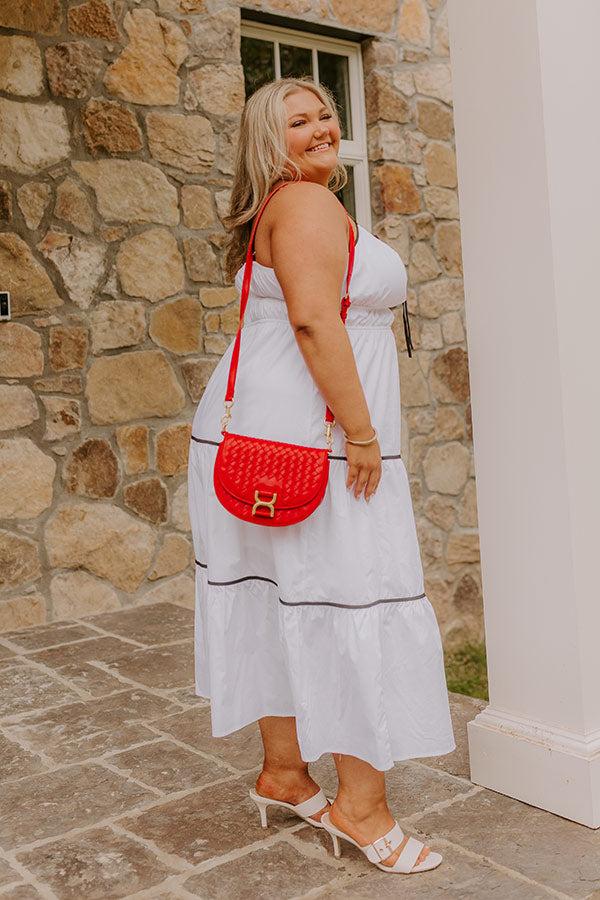 Coquette Moment Maxi Dress in White Curves Product Image