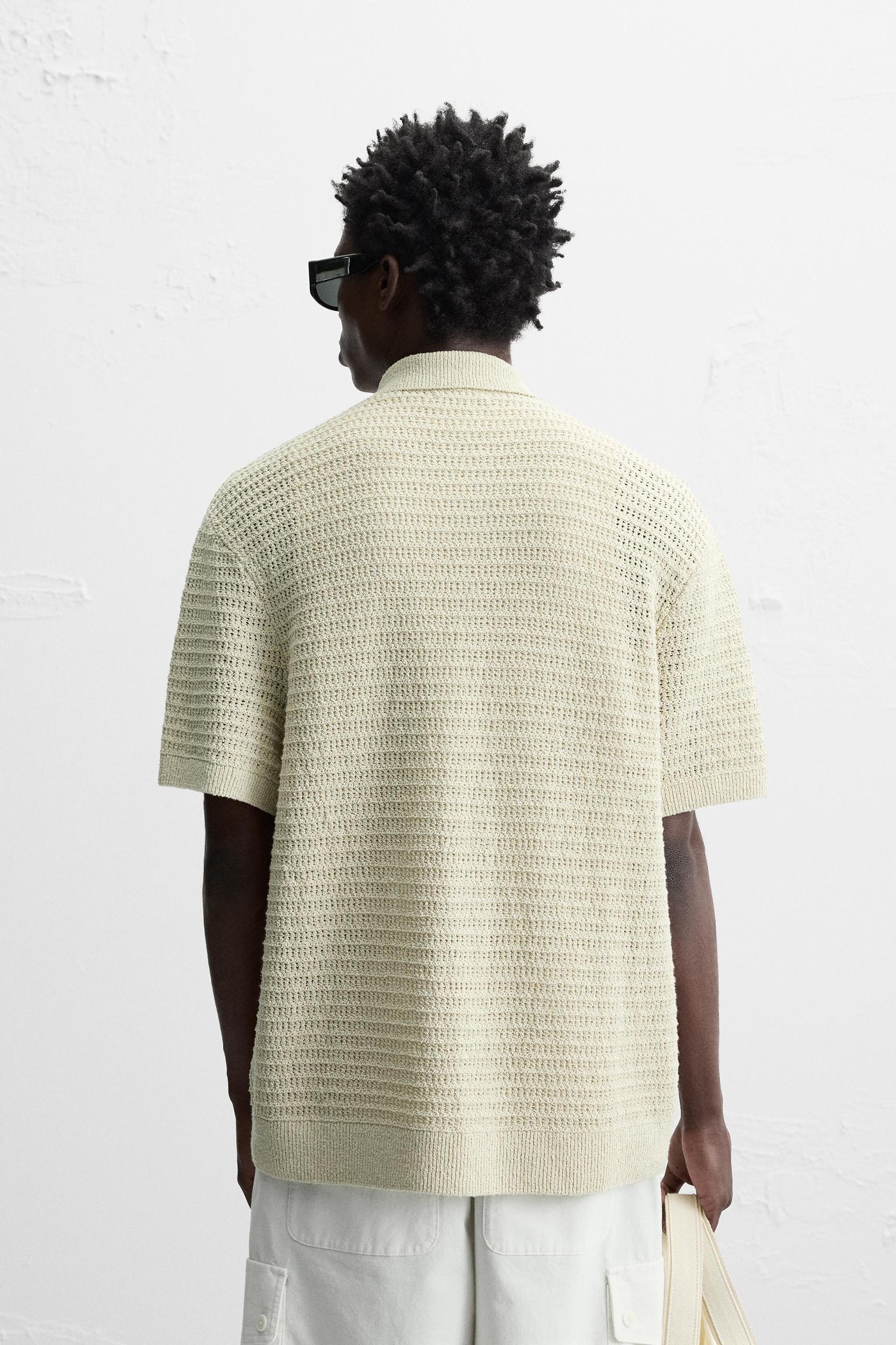 CROCHET TEXTURED SHIRT Product Image