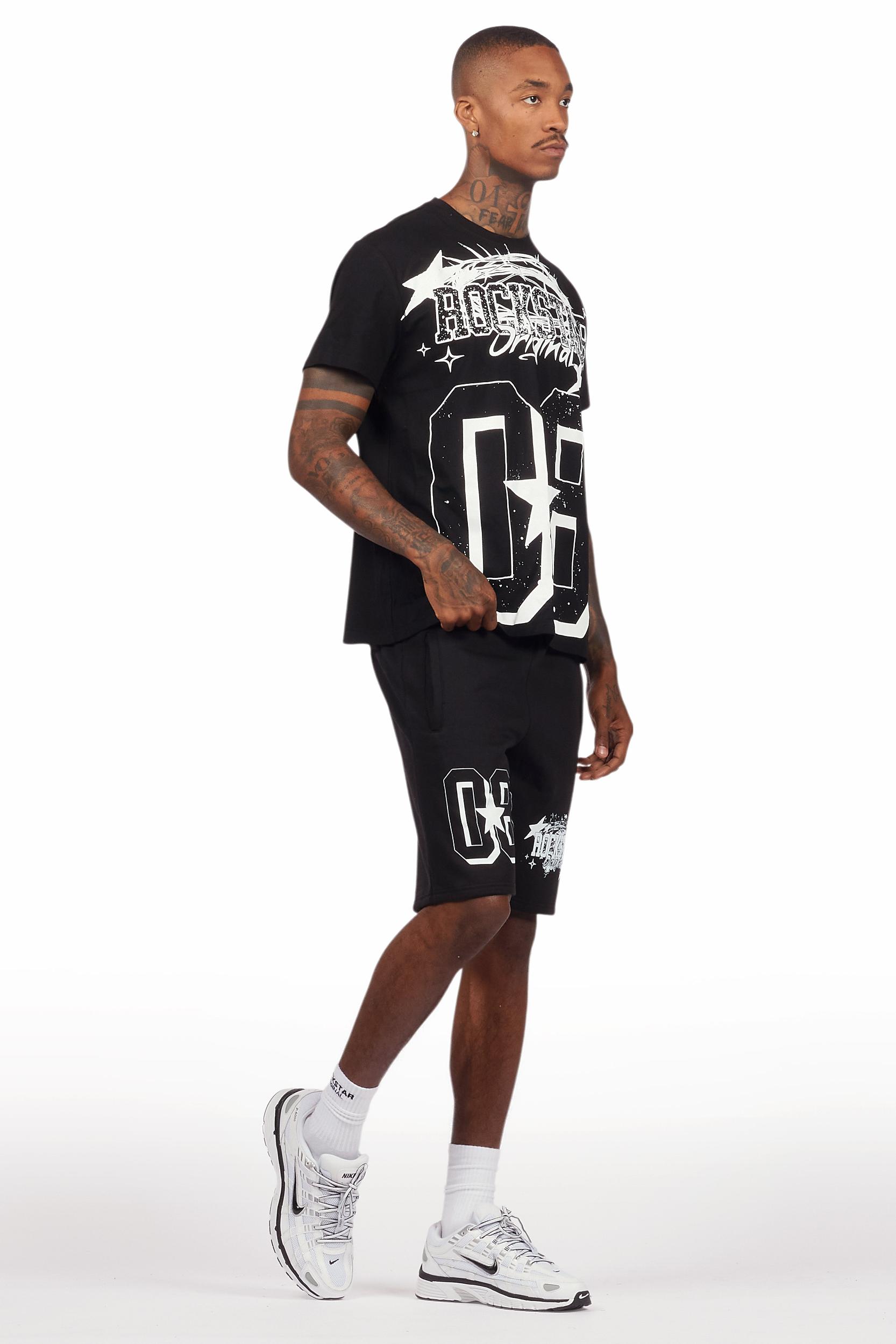 Allstar Black/White T-Shirt Short Set Male Product Image