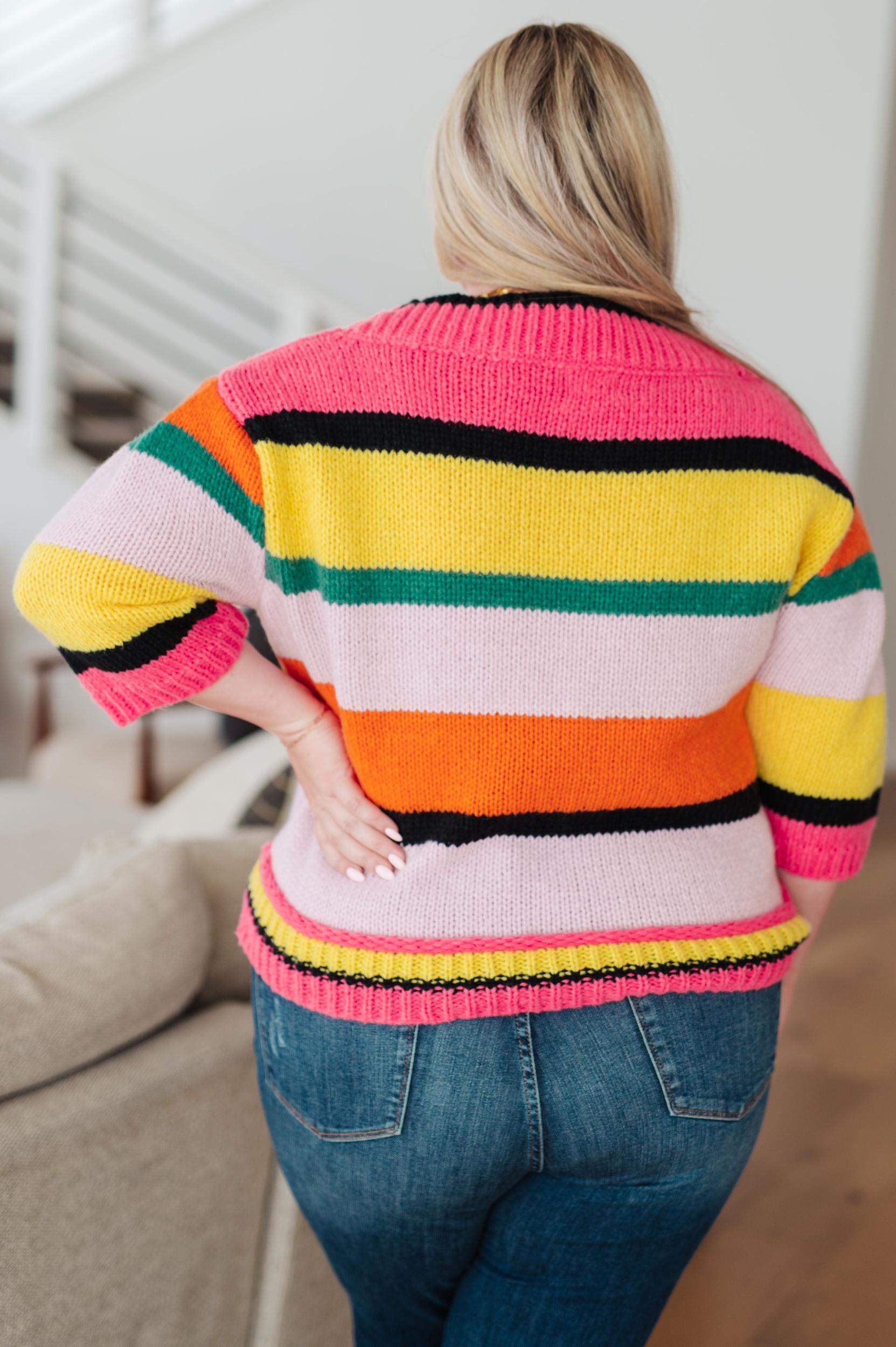 Bright Side Striped Sweater Product Image