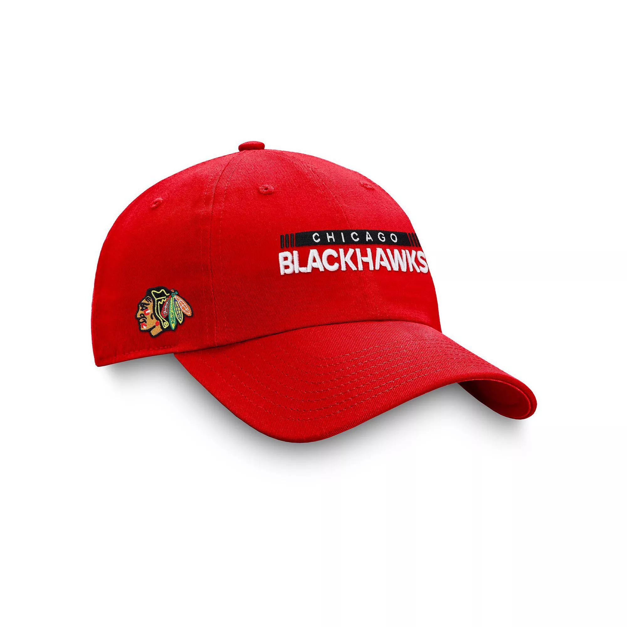 Men's Fanatics Branded Red Chicago Blackhawks Authentic Pro Rink Adjustable Hat Product Image