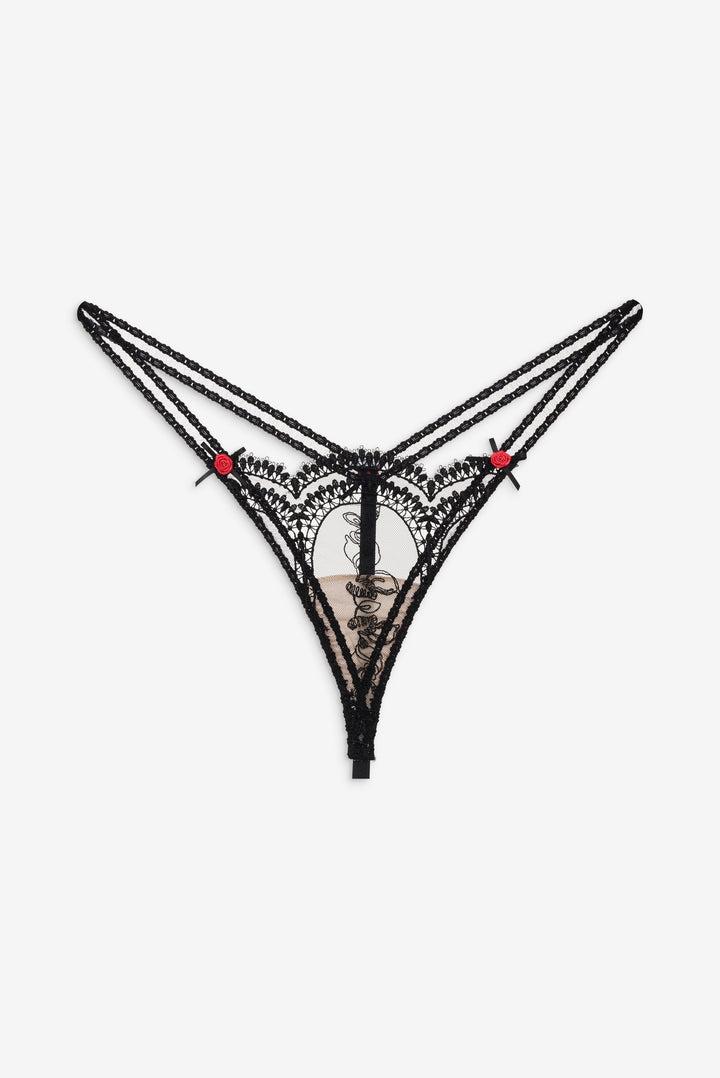 Roxanne Thong Panty — Black Product Image