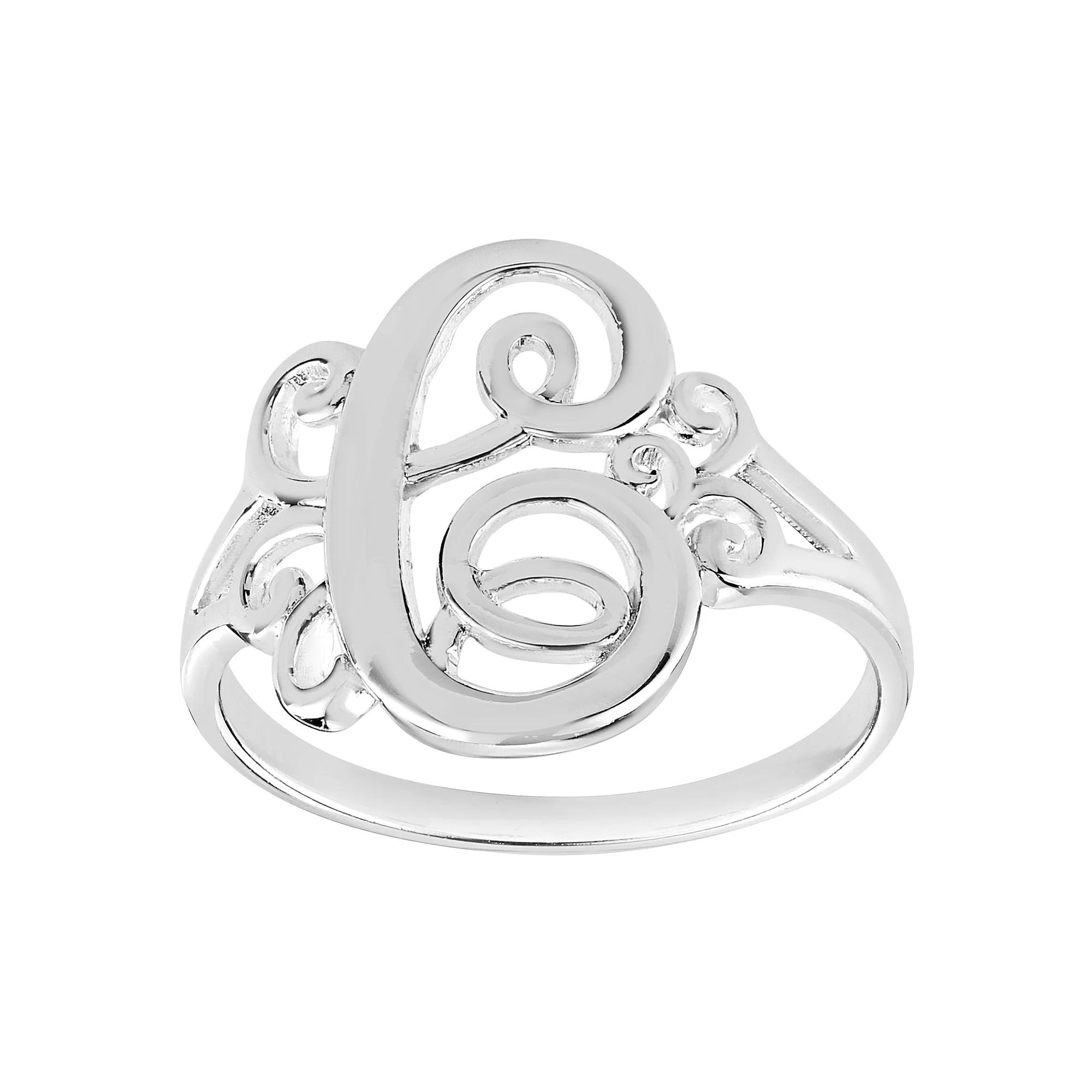 PRIMROSE Sterling Silver Monogram Initial Ring, Women's,  Product Image