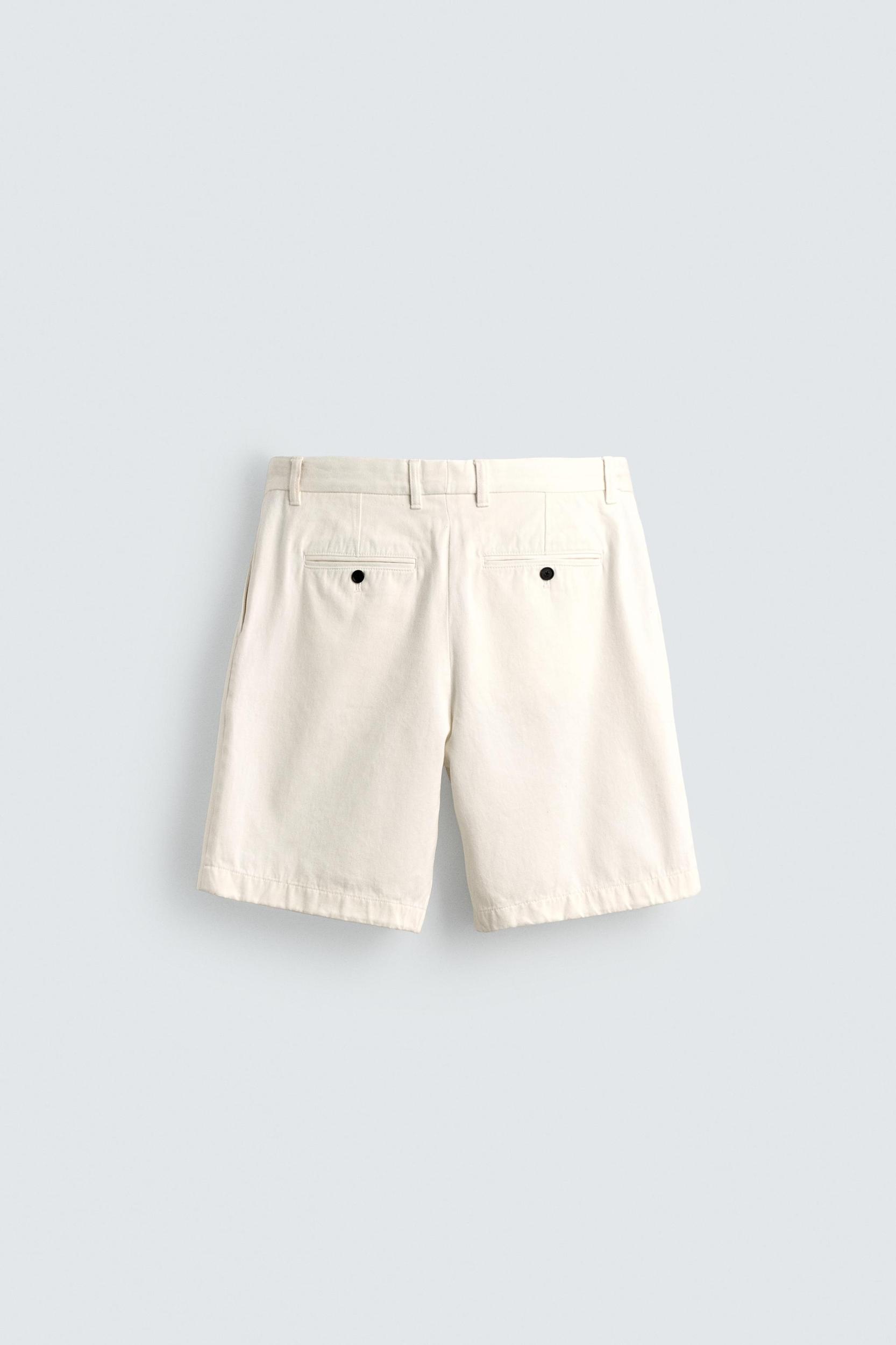 AARON LEVINE X ZARA RELAXED FIT PLEATED SHORTS Product Image