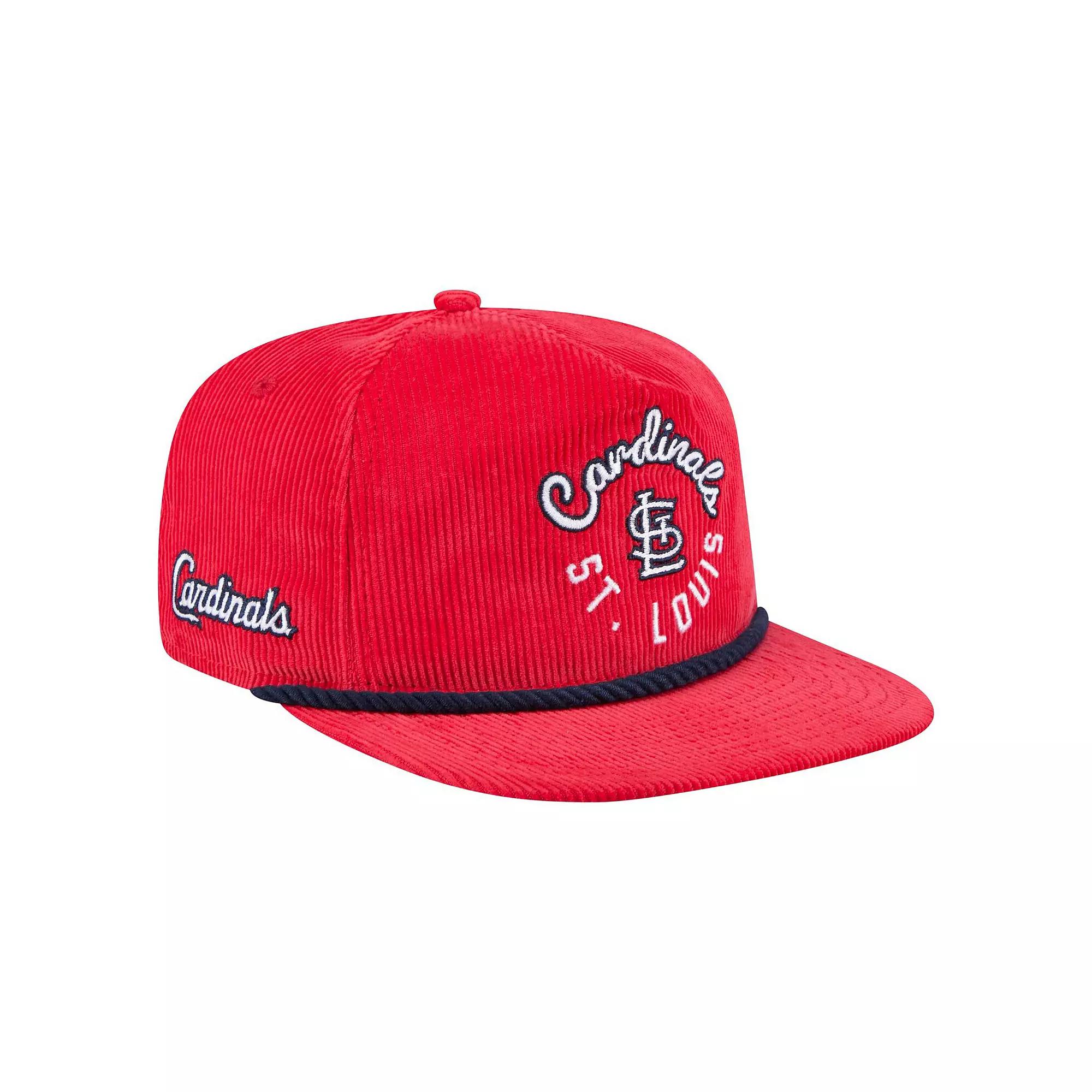Men's New Era Red St. Louis Cardinals Full Circle Corduroy Golfer Adjustable Hat Product Image