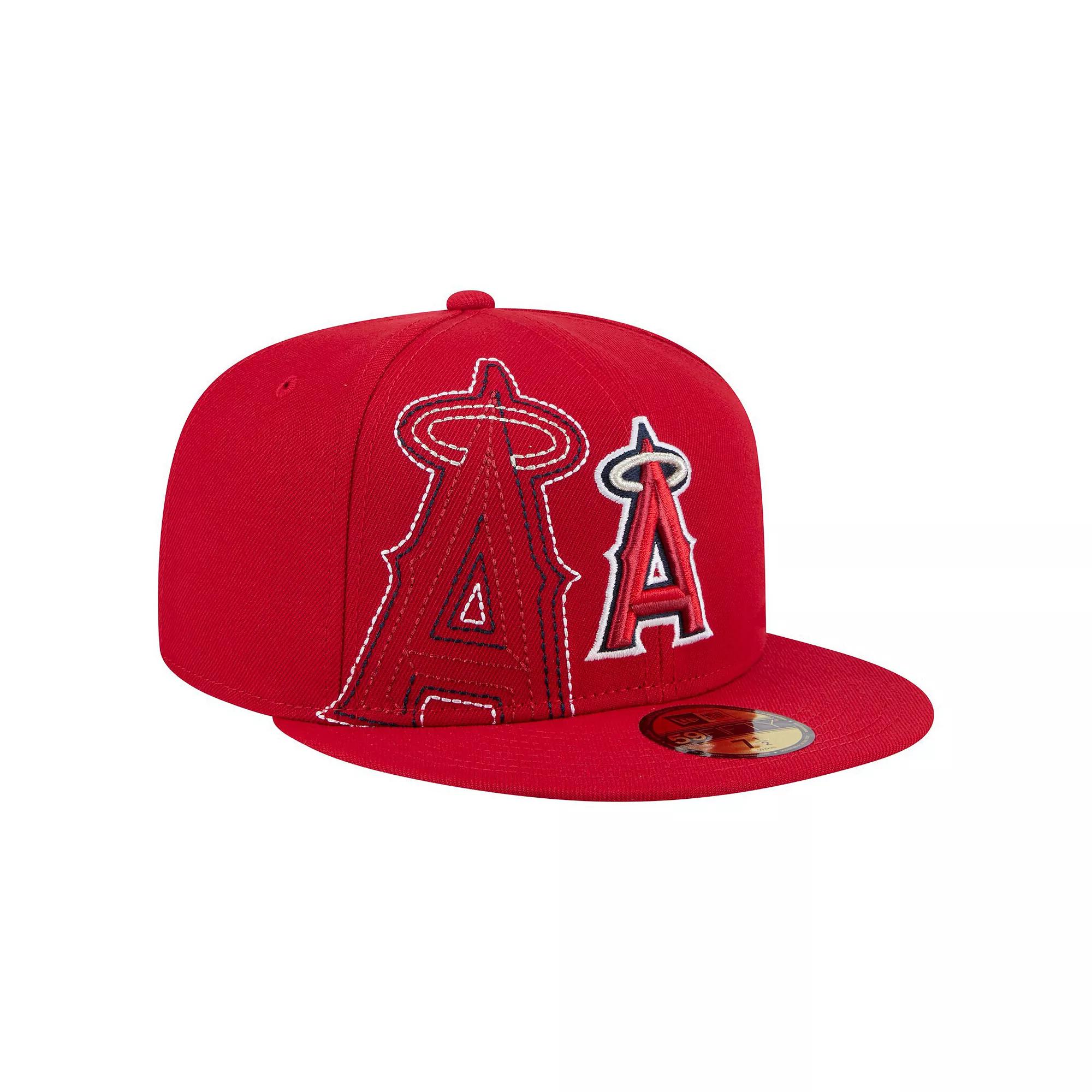 Mens New Era Los Angeles Angels Yarn Stitch 59FIFTY Fitted Hat Product Image