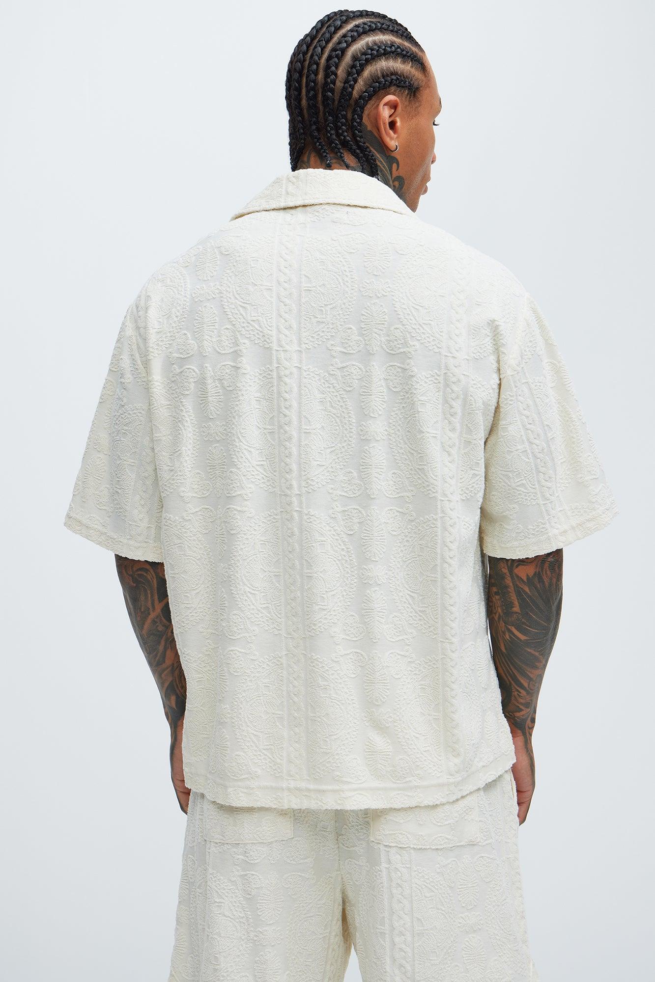 Link Textured Shirt - Cream Product Image