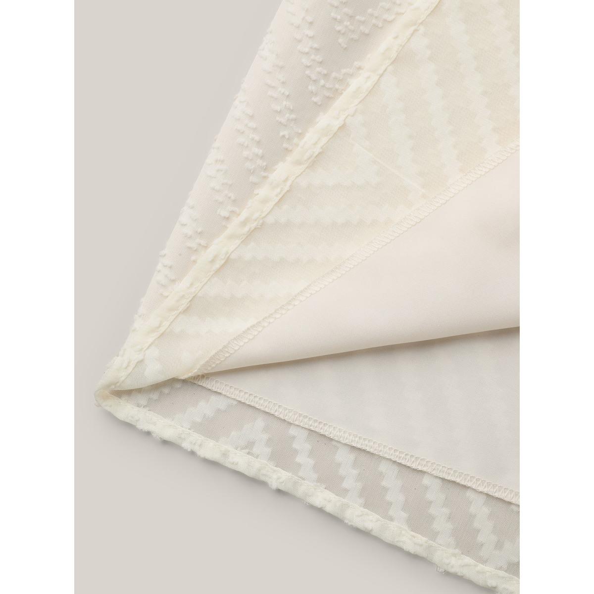 Plus Size Ivory Textured Sheer Ruffled Sleeve Blouse Women Timeless Short sleeve V-neck Elegant Blouses BloomChic 22-24/3X Product Image