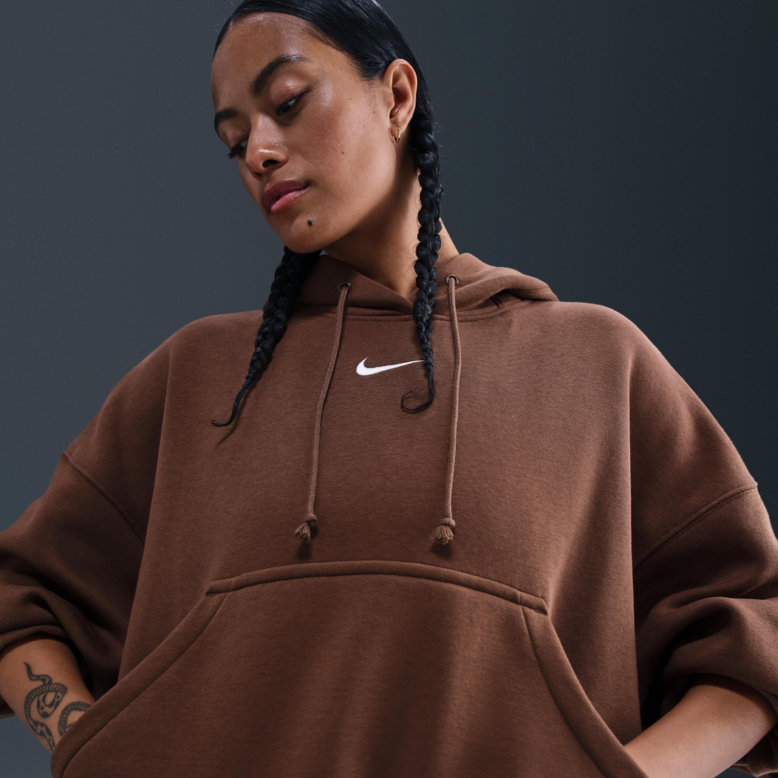 Womens Nike Sportswear Phoenix Fleece Over-Oversized Pullover Hoodie | DQ5858-265 Product Image