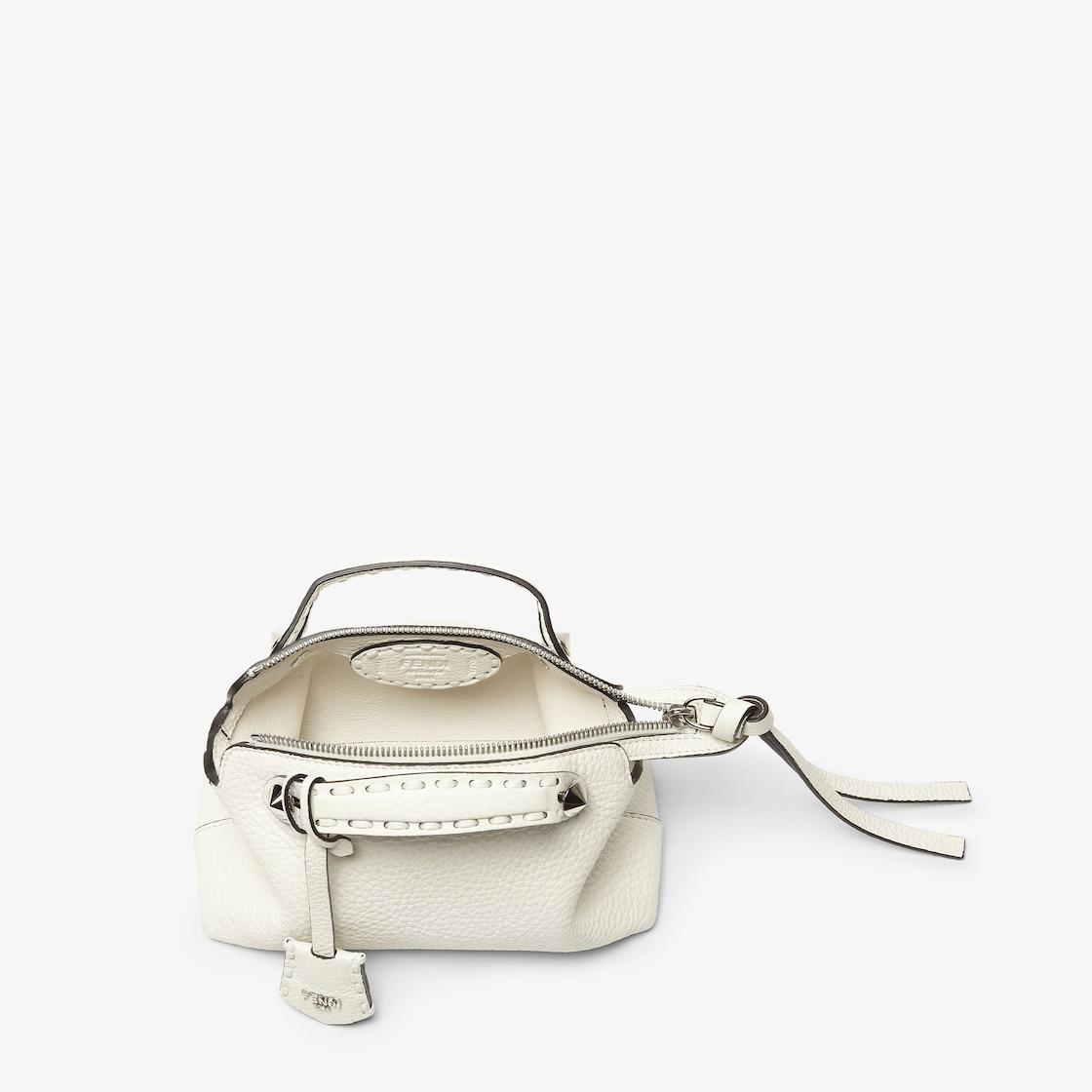 By The Way Selleria MiniWhite Selleria bag with 156 hand-sewn topstitches Product Image