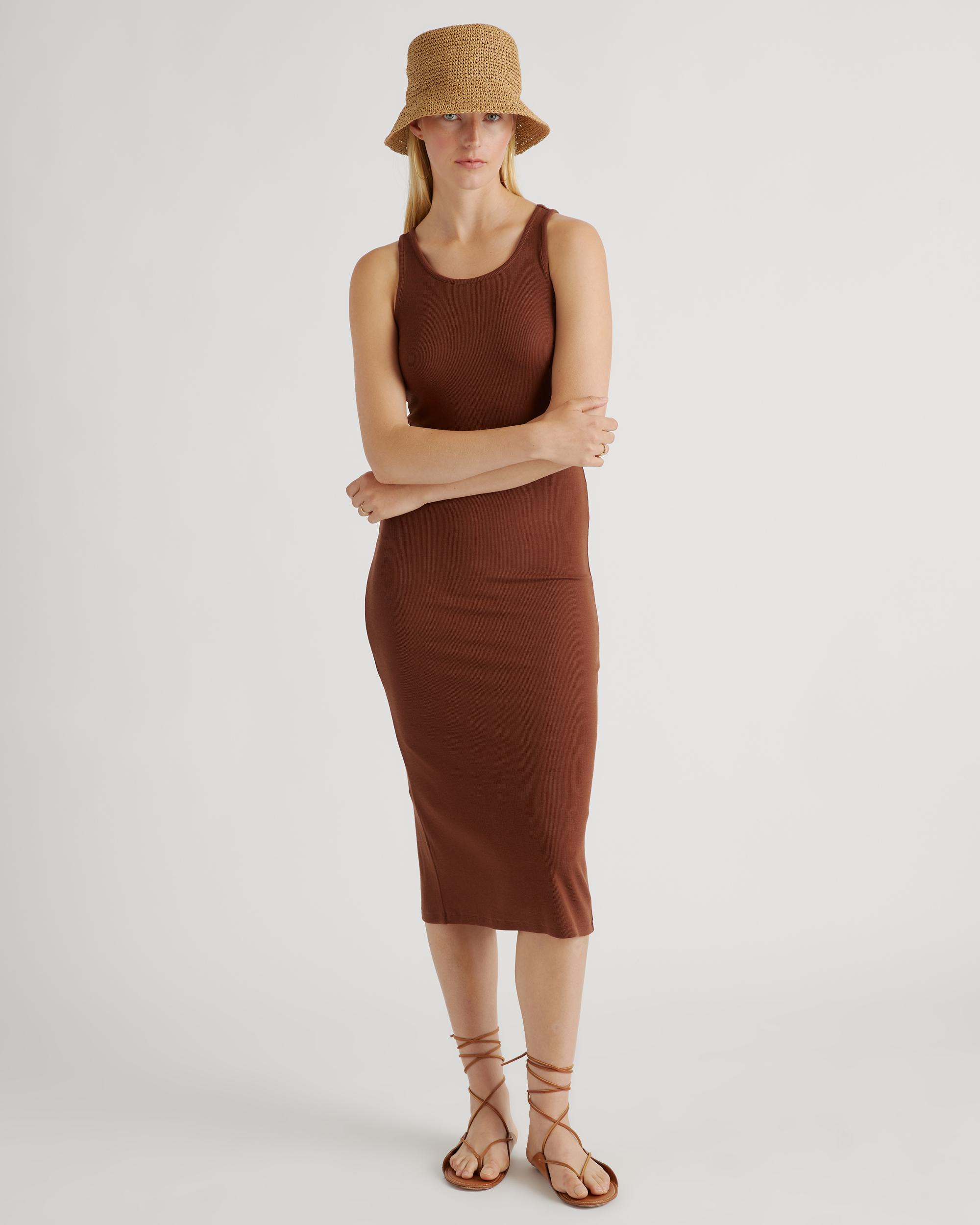 Quince | Women's Tencel Rib Knit Sleeveless Dress Size XS Product Image
