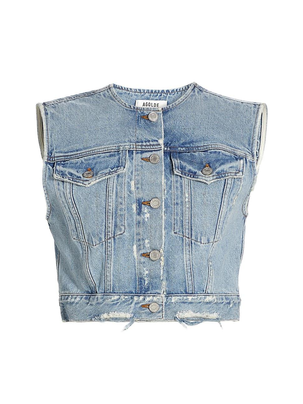 Womens Leo Denim Vest Product Image