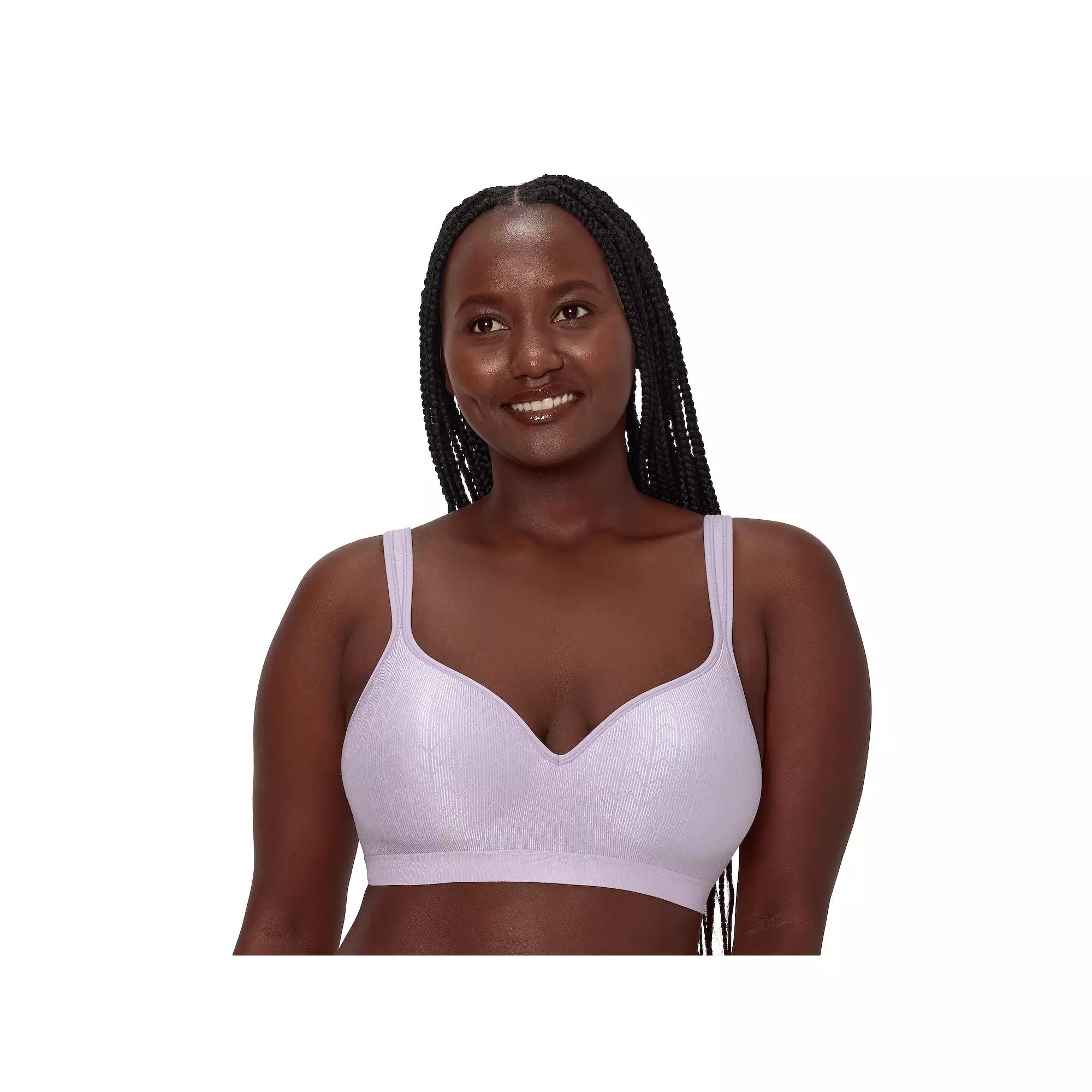 Bali Comfort Revolution Wireless Bra DF3463, Adult Unisex, Size: 38 D, Purple Iris Zag Product Image