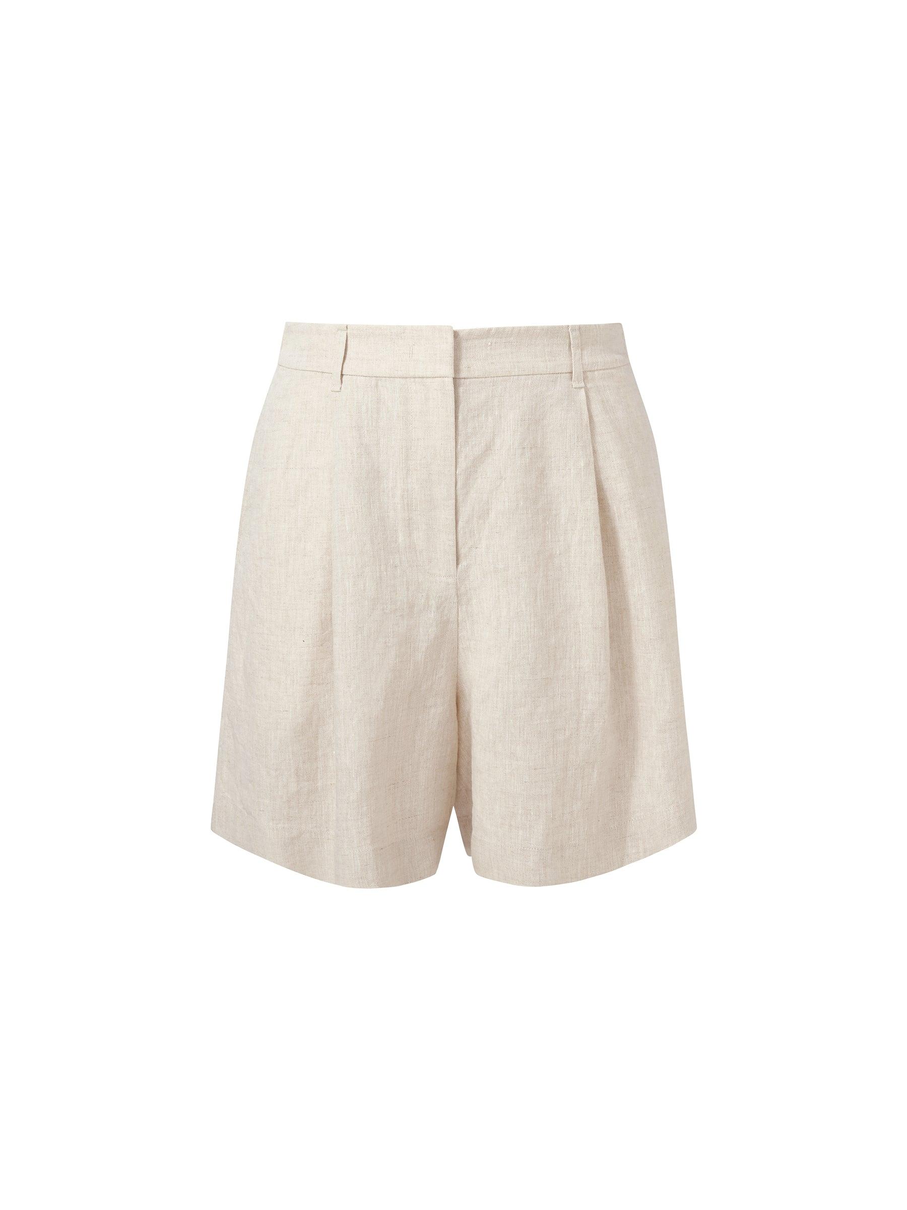 100% Linen Women Pocket Shorts Product Image