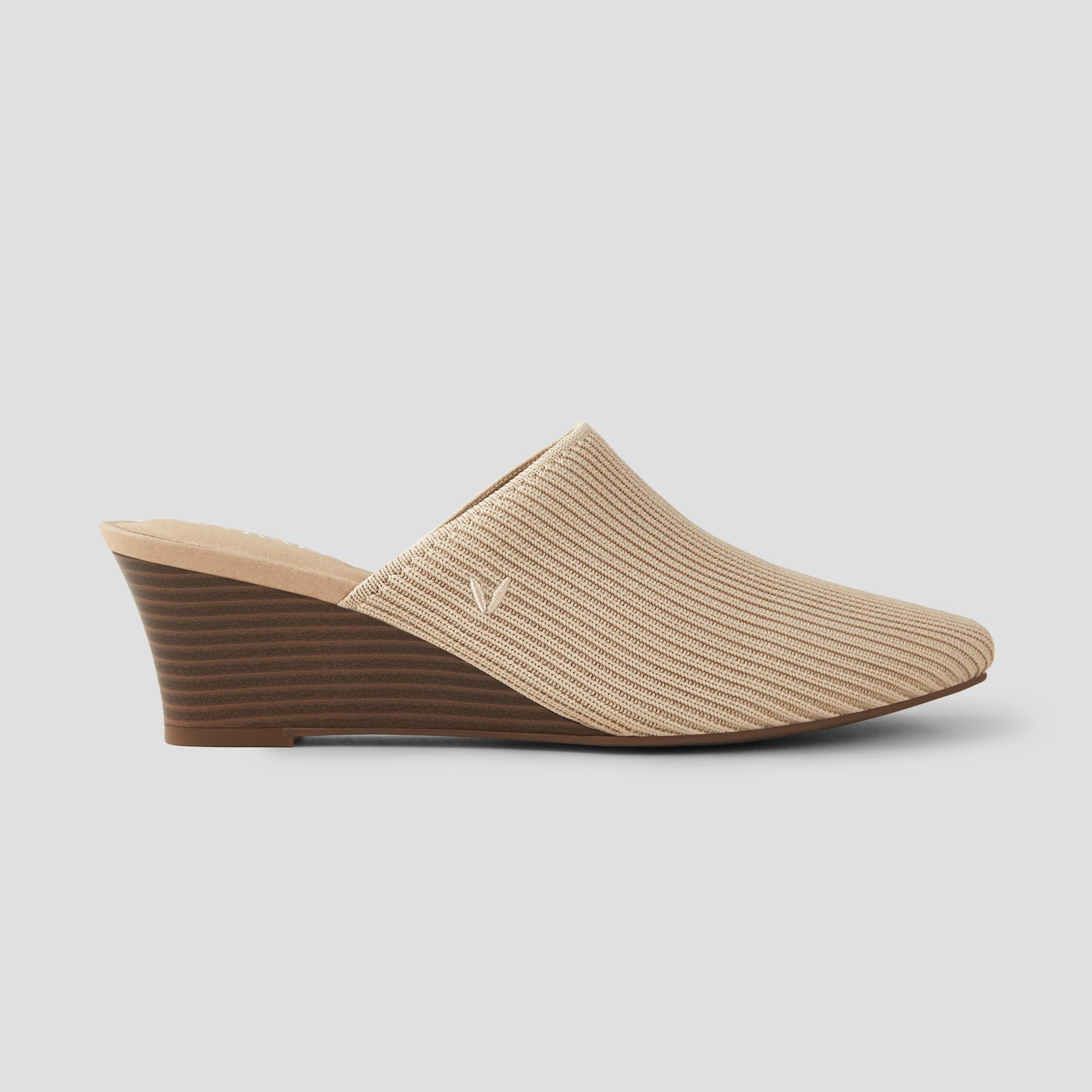 Square-Toe Wedge Mules (Margot Wedge Mules) Product Image
