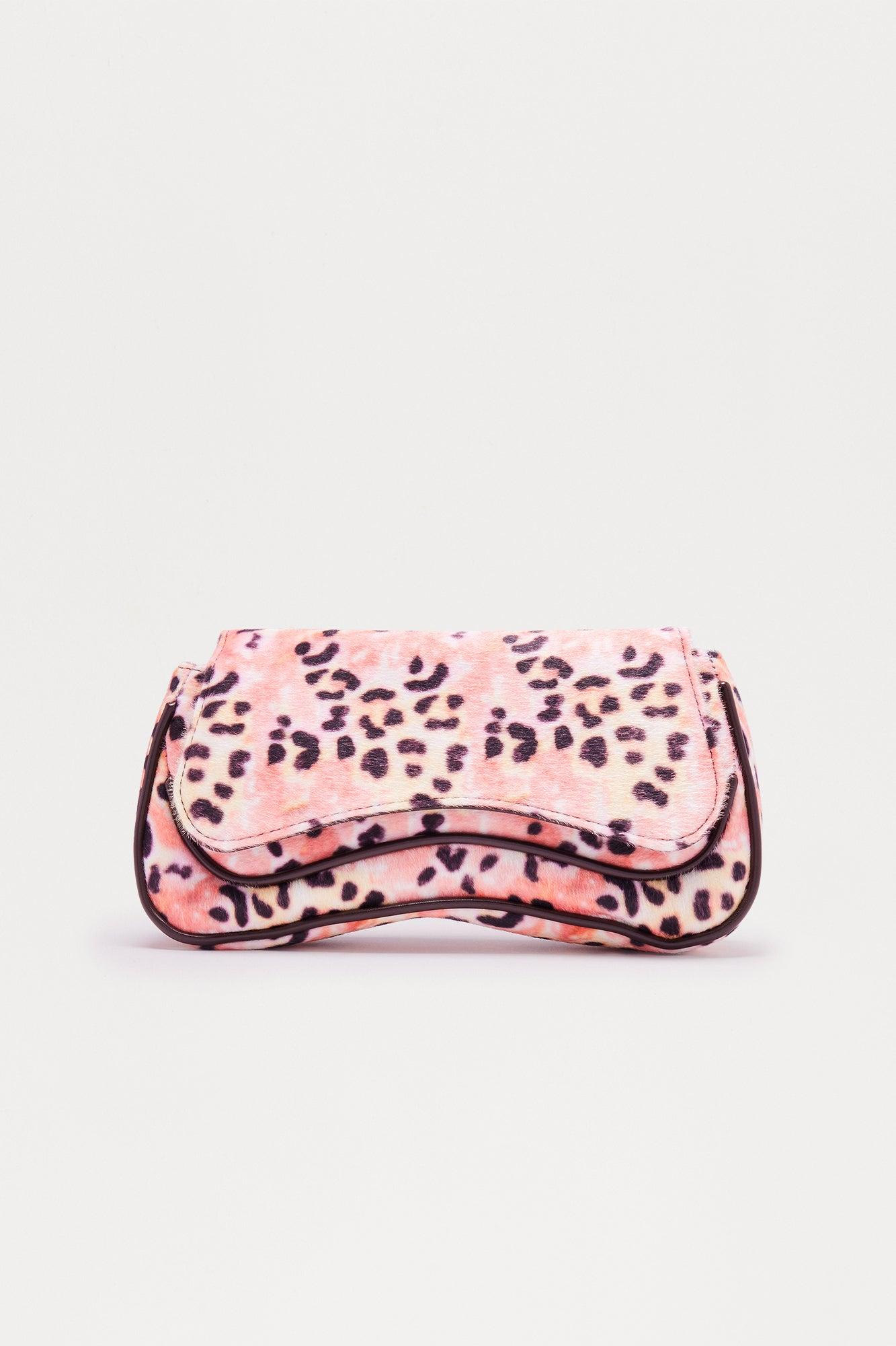 Wild Night Faux Fur Leopard Shoulder Bag - Brown/combo Female Product Image