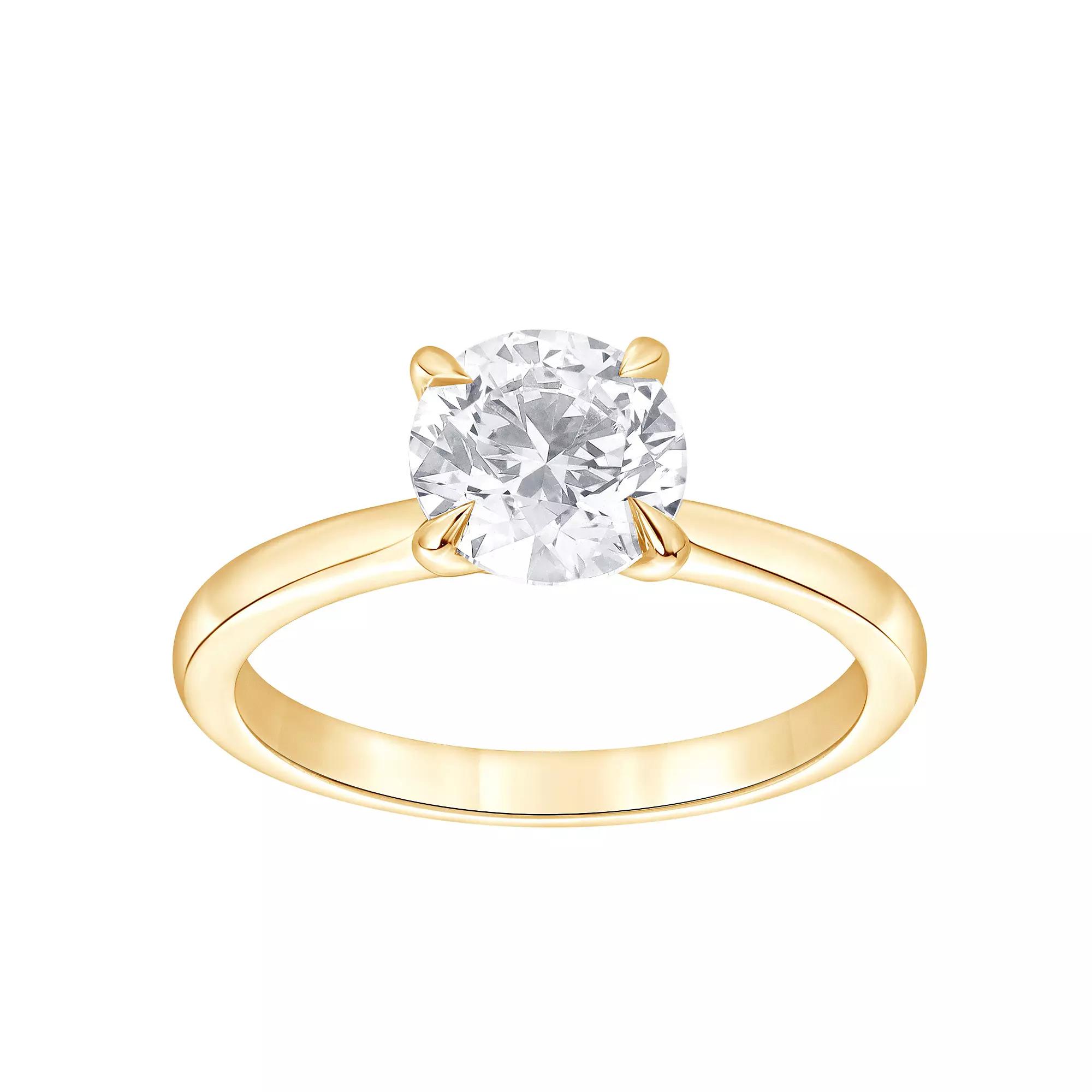 Diamond Brilliance 14k Gold 1 1/2 Carat T.W. Lab-Grown Diamond Round Solitaire Engagement Ring, Women's, Size: 9 Product Image