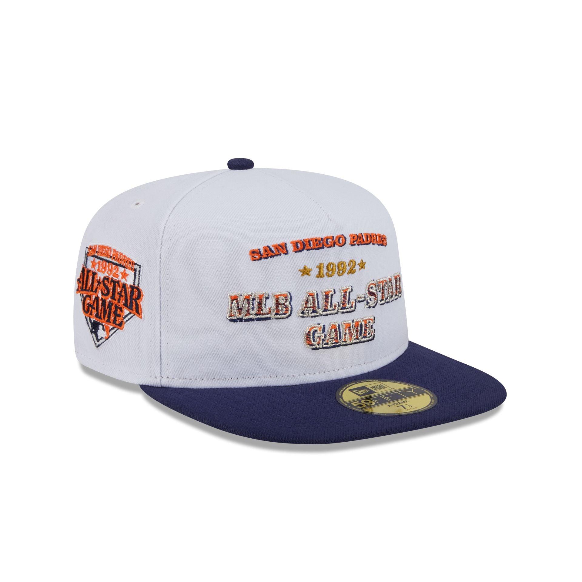 Just Caps League Sidepatch Gray San Diego Padres 59FIFTY A-Frame Fitted Hat Male Product Image