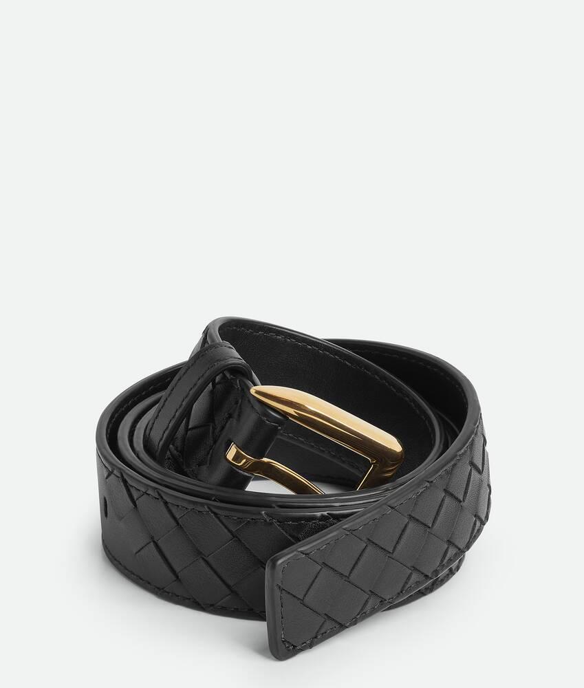 Women's Intrecciato Piccolo Belt in Black Product Image