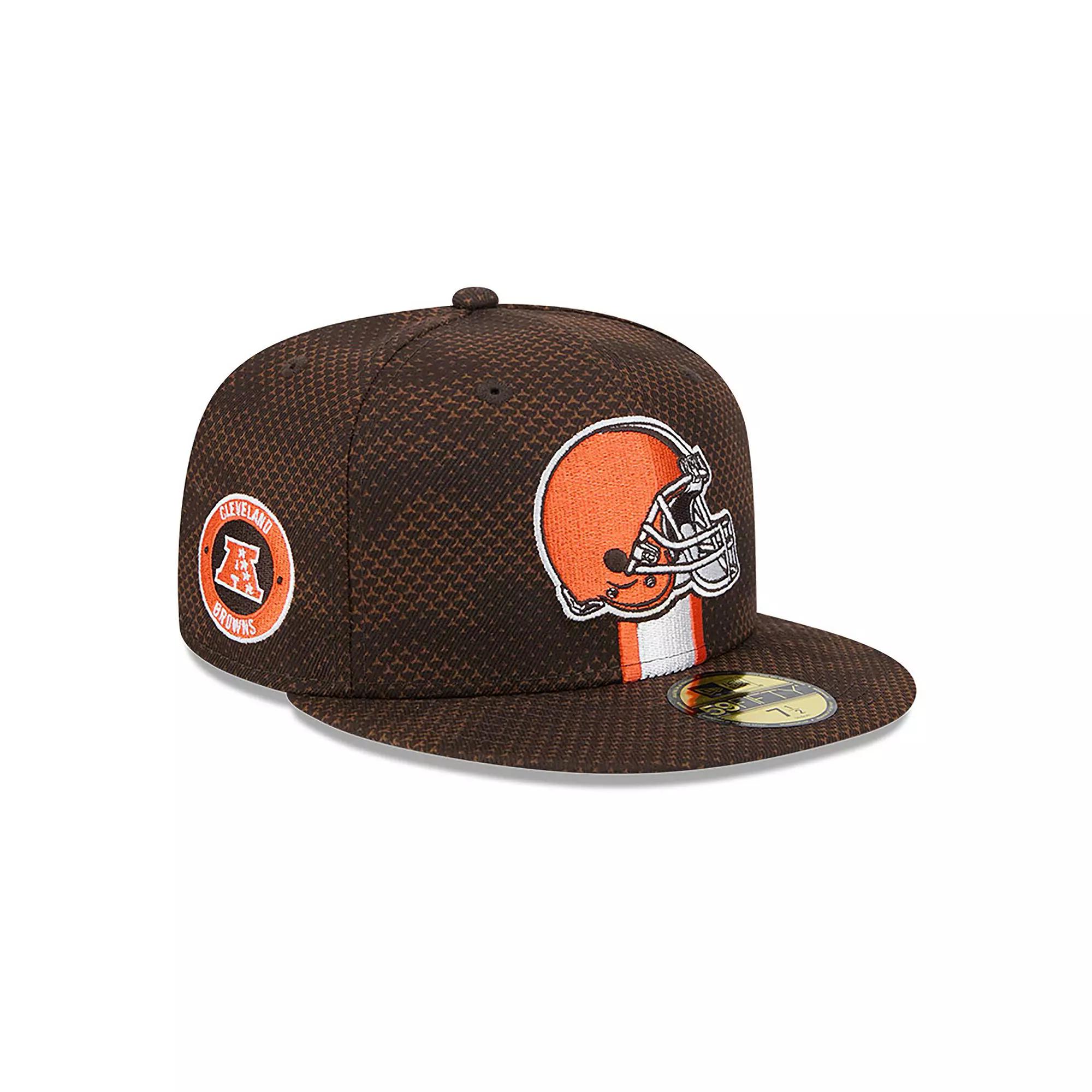 Men's New Era  Brown Cleveland Browns 2024 Sideline 59FIFTY Fitted Hat, Size: 7 1/8 Product Image