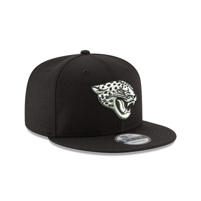 Jacksonville Jaguars Black and White 9FIFTY Snapback Hat Male Product Image