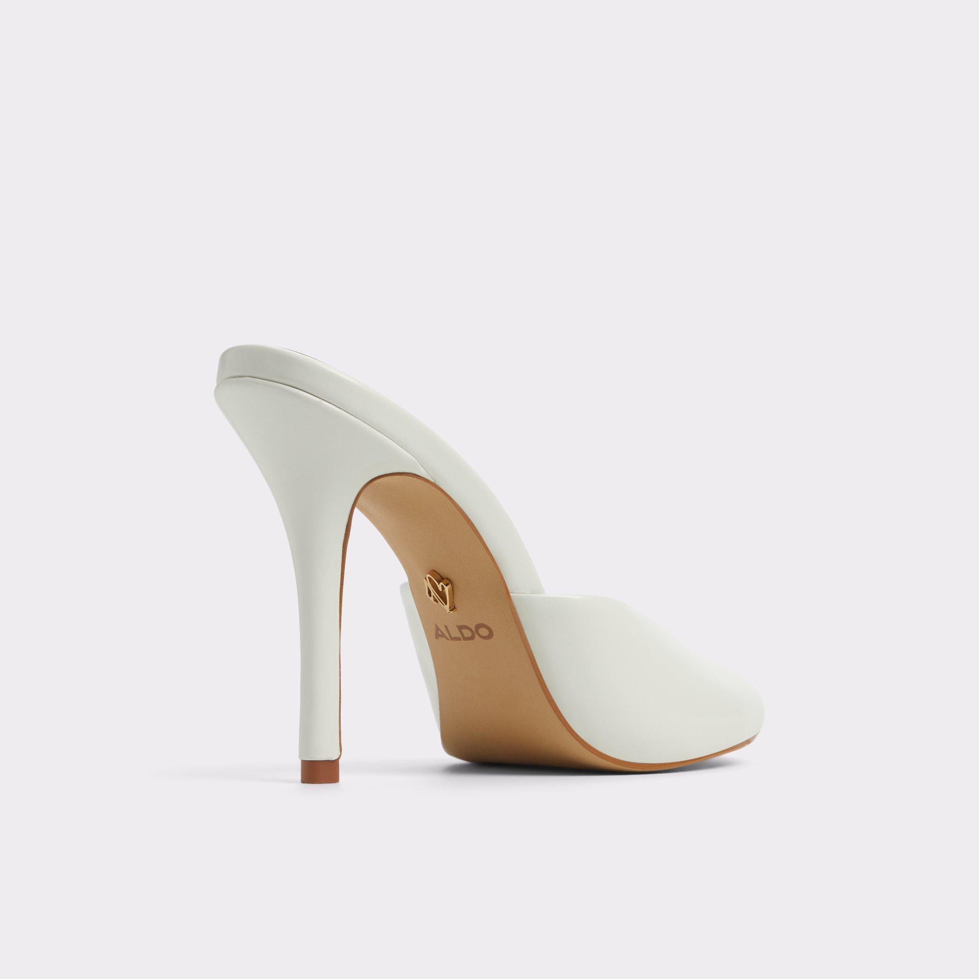 ALDO Fidelia - Women's Heeled Mules Sandals - White, Size 10 Product Image