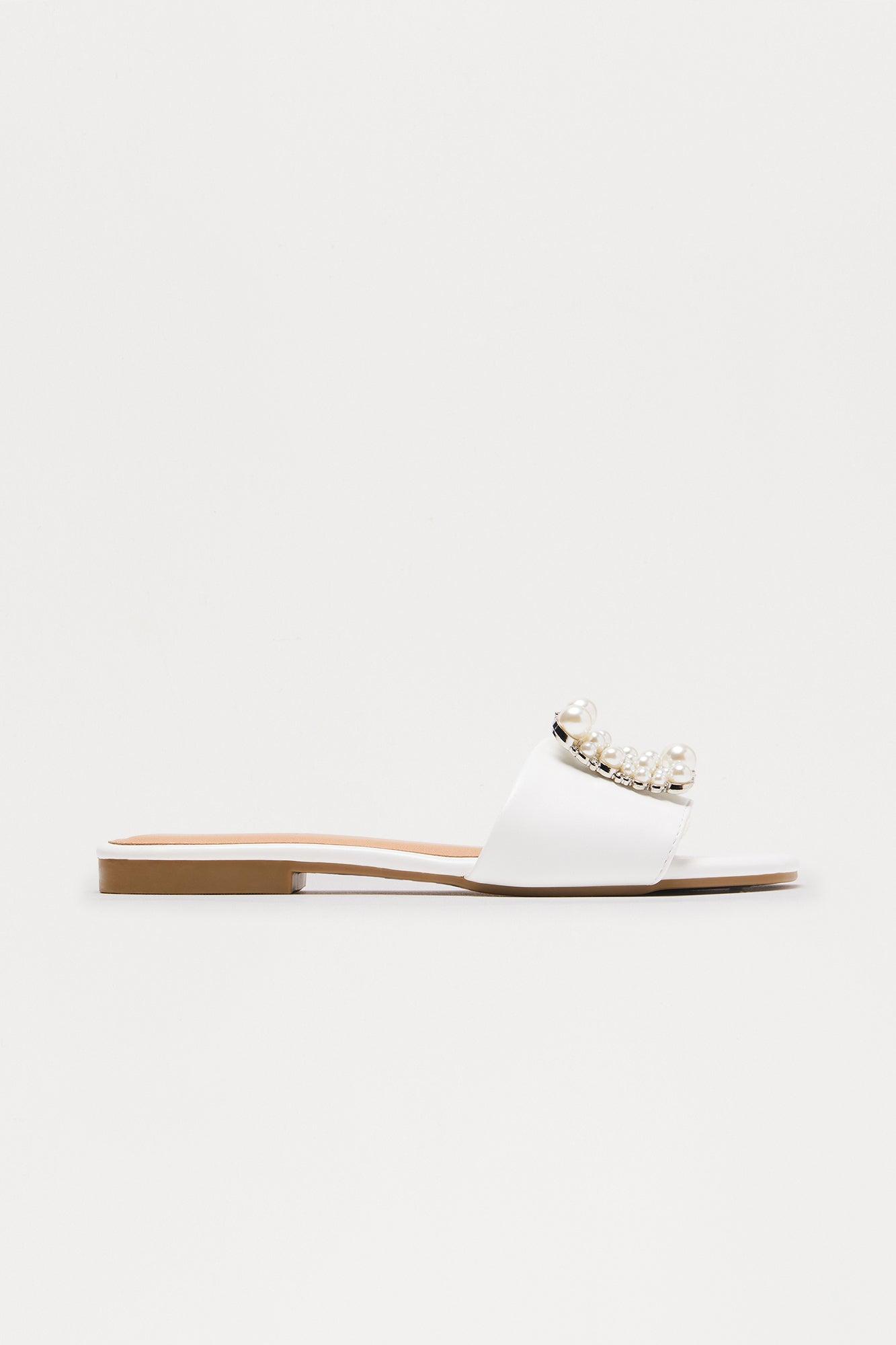 Winnie Pearl Slip On Sandals - White Female Product Image