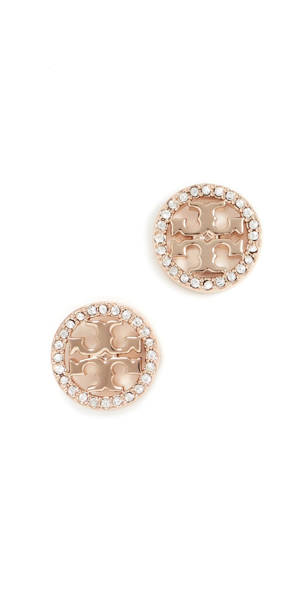 Tory Burch Miller Pave Stud Earrings Product Image