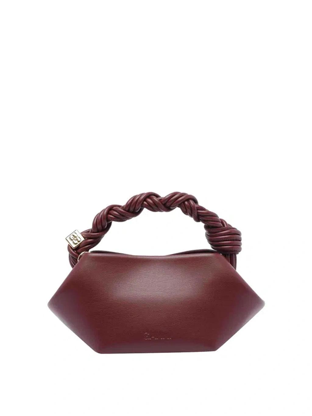 GANNI Bordeaux Mini Bou Handbag In Red Product Image