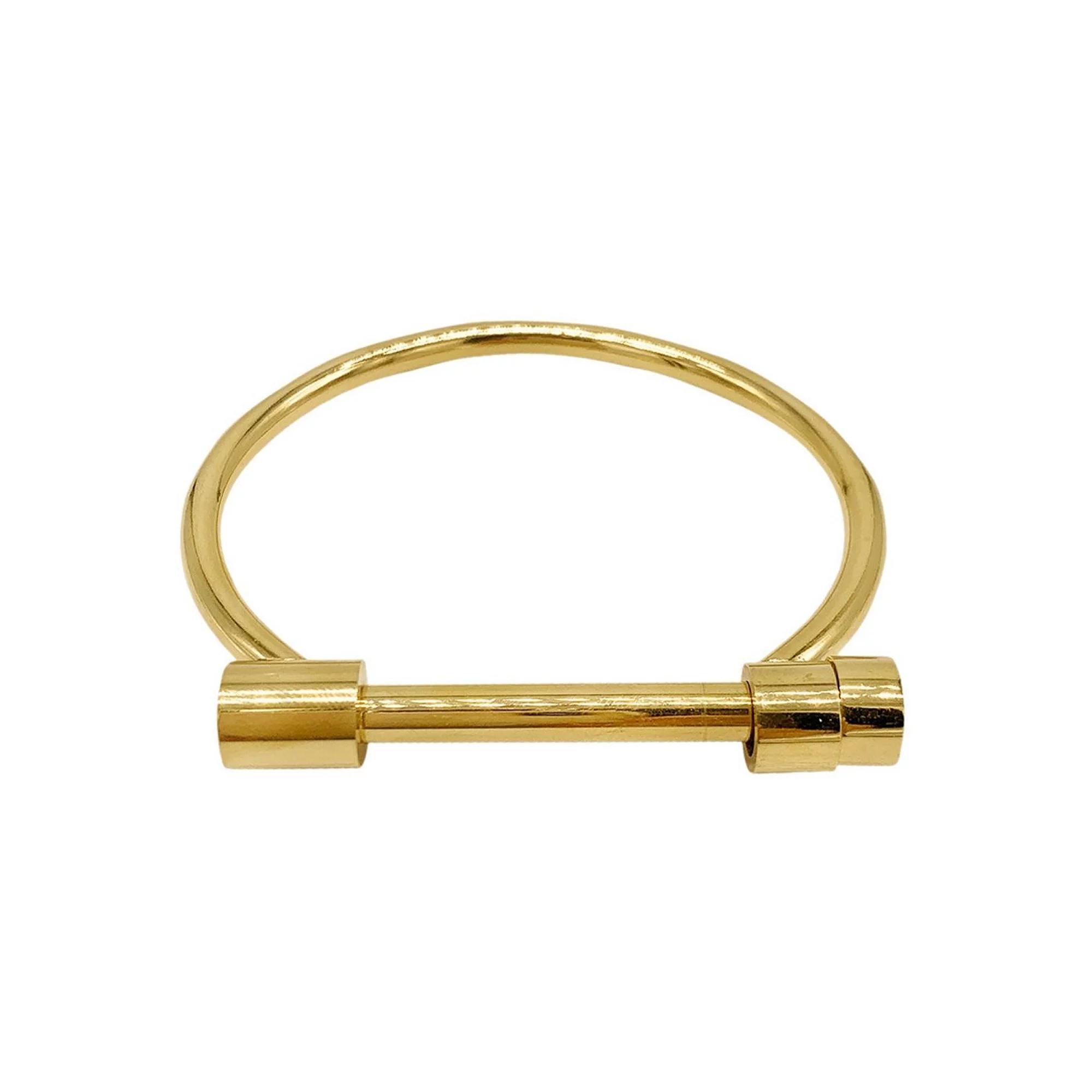 Adornia 14k Gold Plated Stainless Steel Screw Cuff Bracelet, Women's, Size: 7.25", Gold Tone Product Image