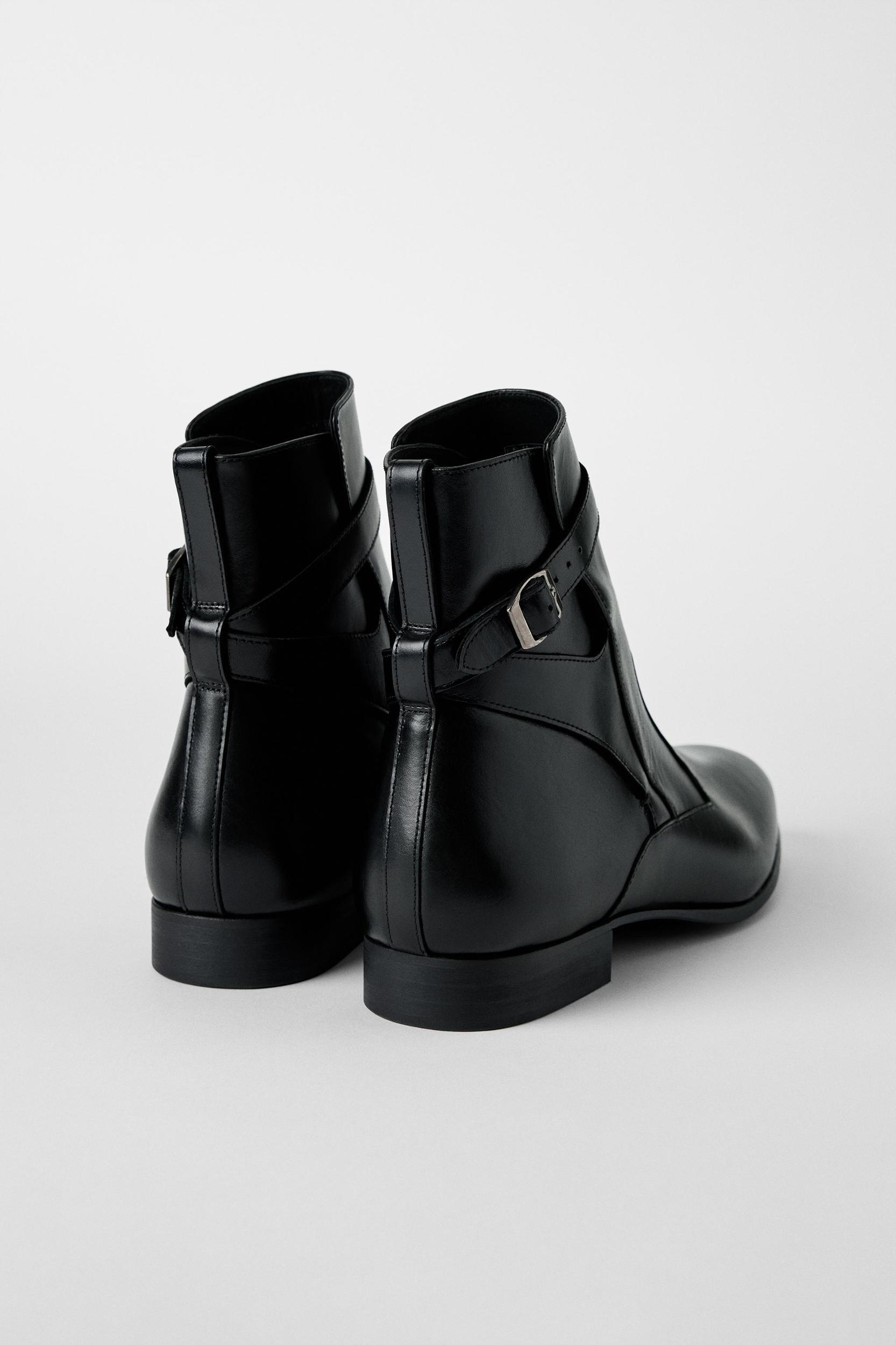 LEATHER BUCKLE BOOTS BOBBY GILLESPIE X ZARA Product Image