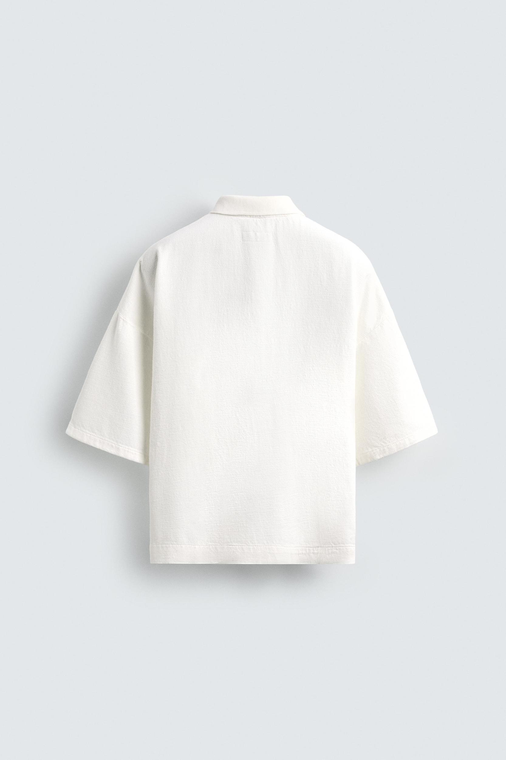 EMBROIDERED BOXY FIT POLO SHIRT Product Image