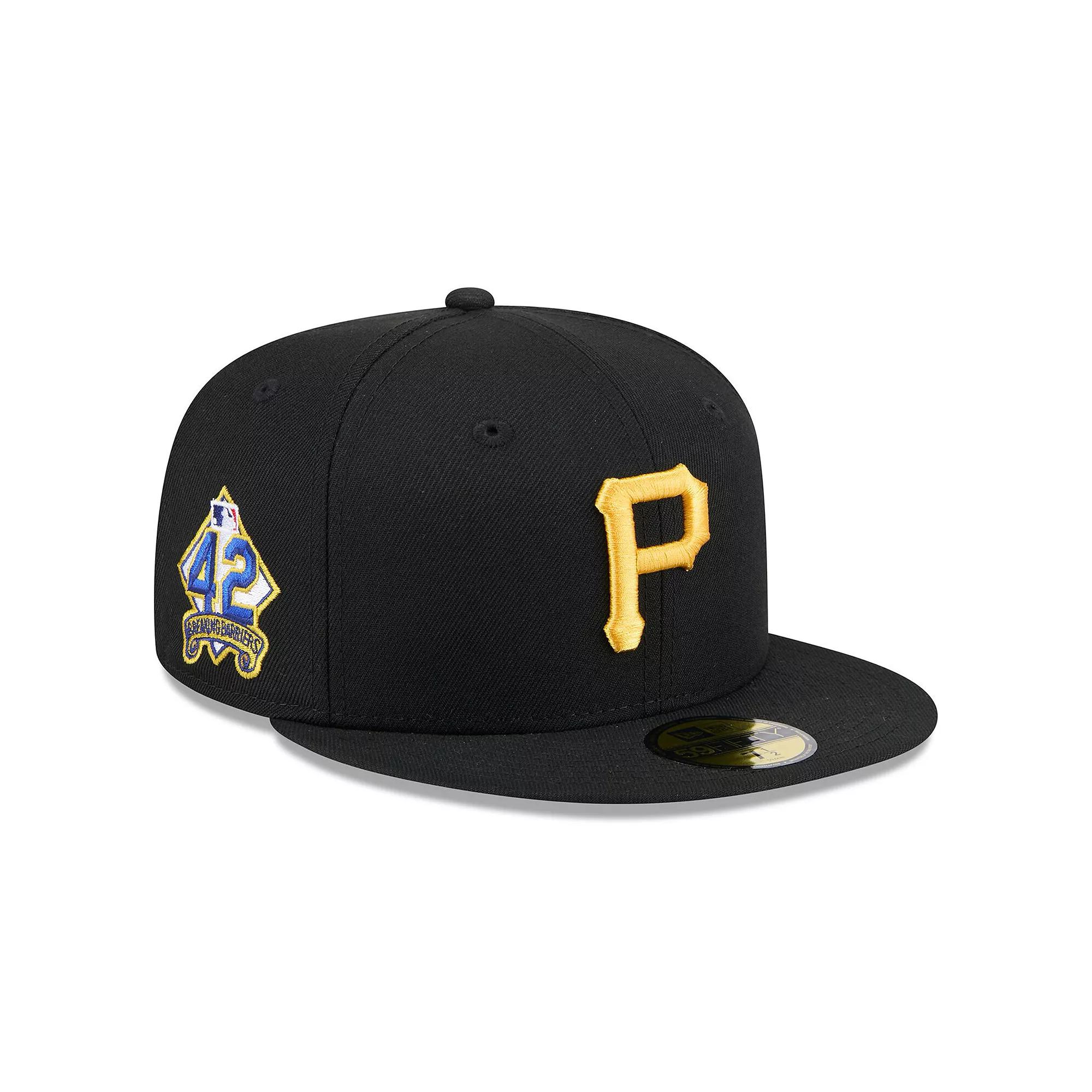 Men's New Era Black Pittsburgh Pirates 2025 Jackie Robinson Day 59FIFTY Fitted Hat,  Product Image