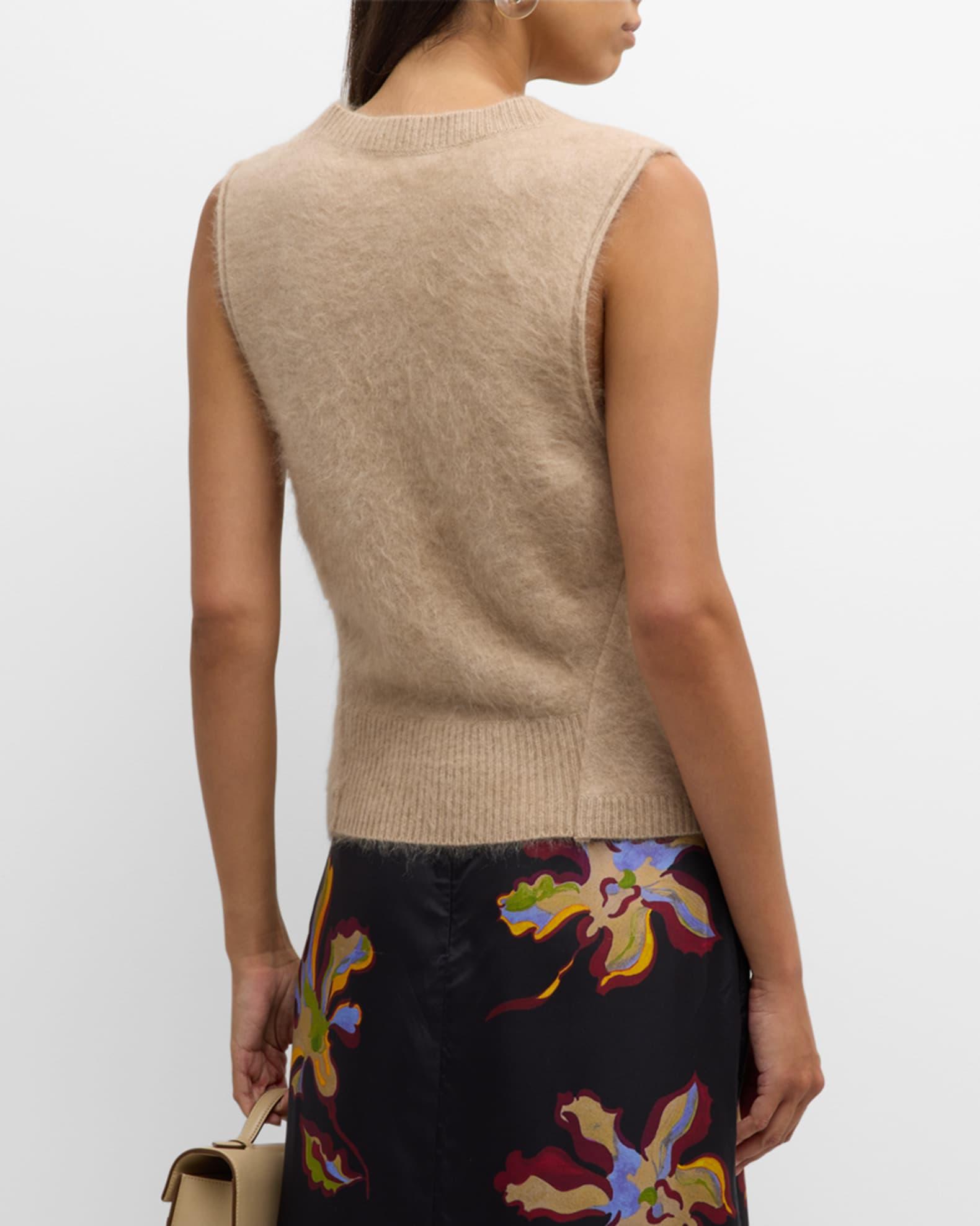 Fluffy Luxury Sleeveless Cashmere Top Product Image