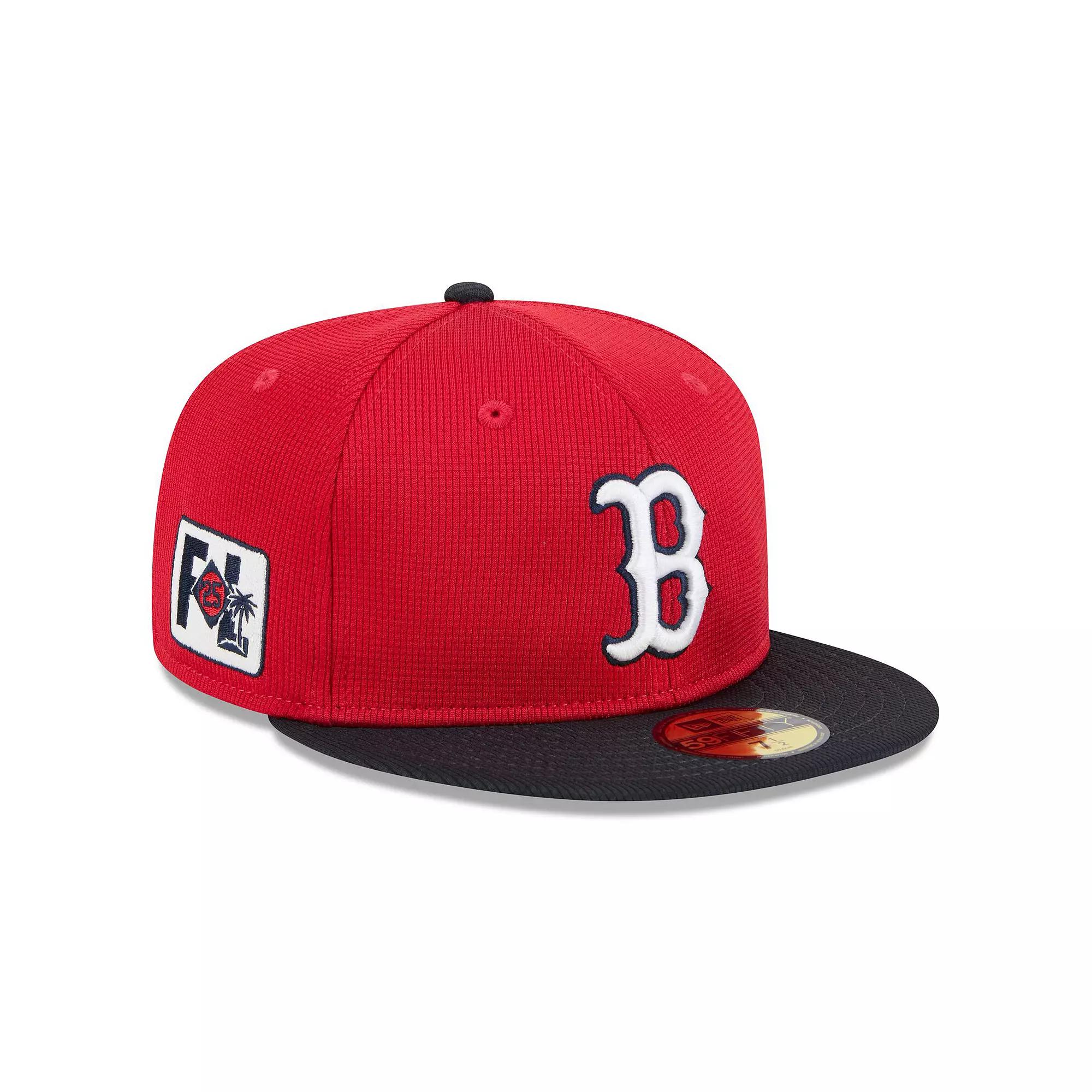 Men's New Era  Red/Navy Boston Red Sox 2025 Spring Training 59FIFTY Fitted Hat, Size: 8 Product Image