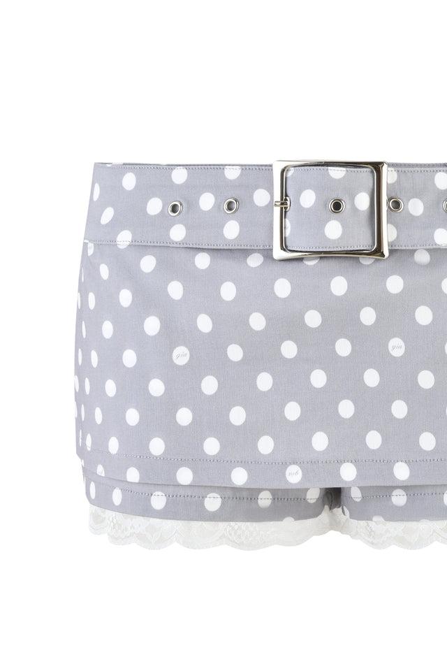 MELDA MINI SKORT - GREY : GREY POLKA DOT Product Image