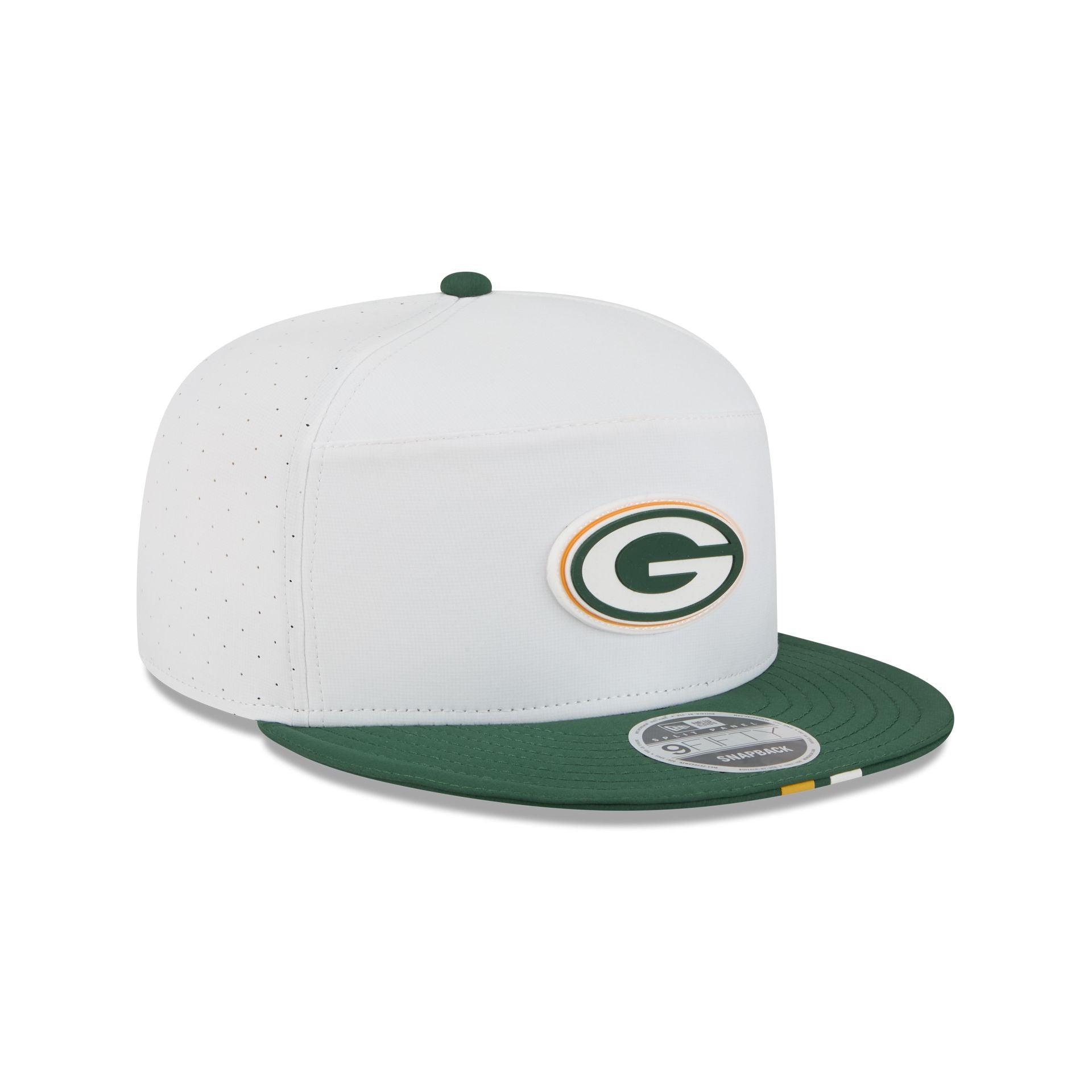 Green Bay Packers 2025 Training Split Panel 9FIFTY Snapback Hat Male Product Image