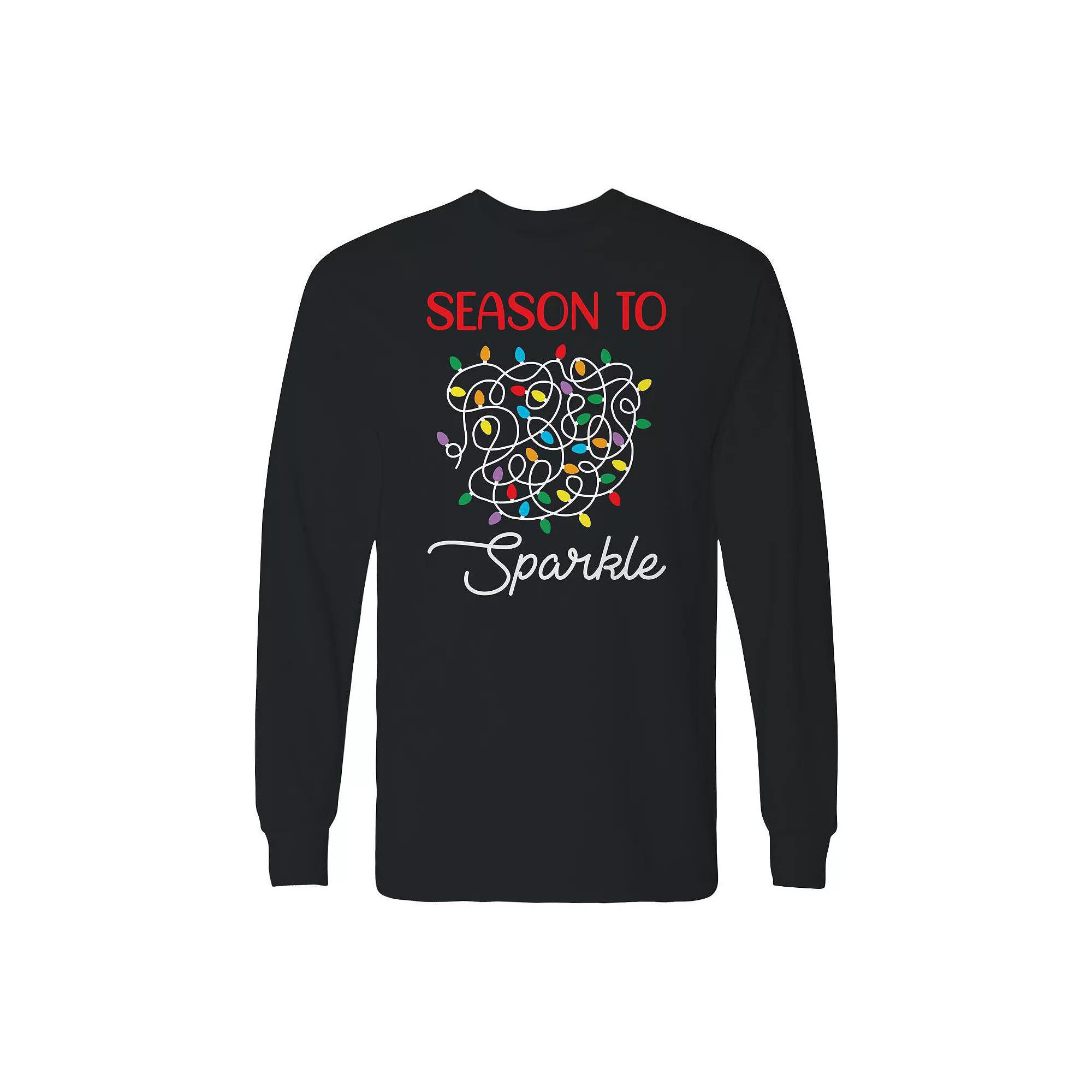 Men's Christmas Season Sparkle Long Sleeve Graphic Tee, Adult Unisex,  Product Image