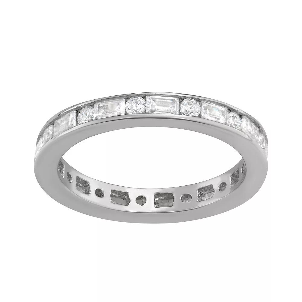 Contessa Di Capri Cubic Zirconia Square & Baguette Eternity Band, Women's,  Product Image