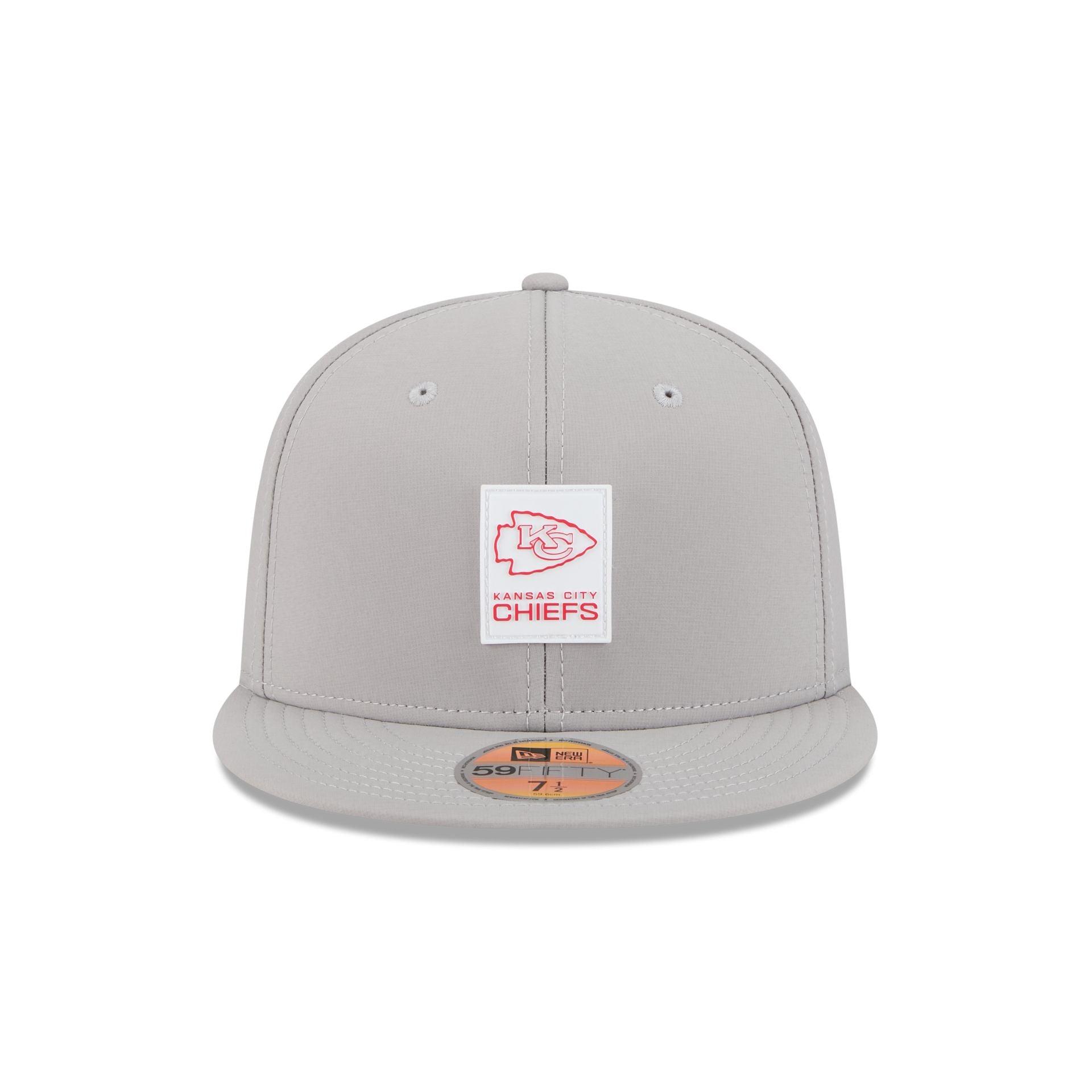 Kansas City Chiefs 2025 Sideline Hot Weather Gray 59FIFTY Fitted Hat Male Product Image
