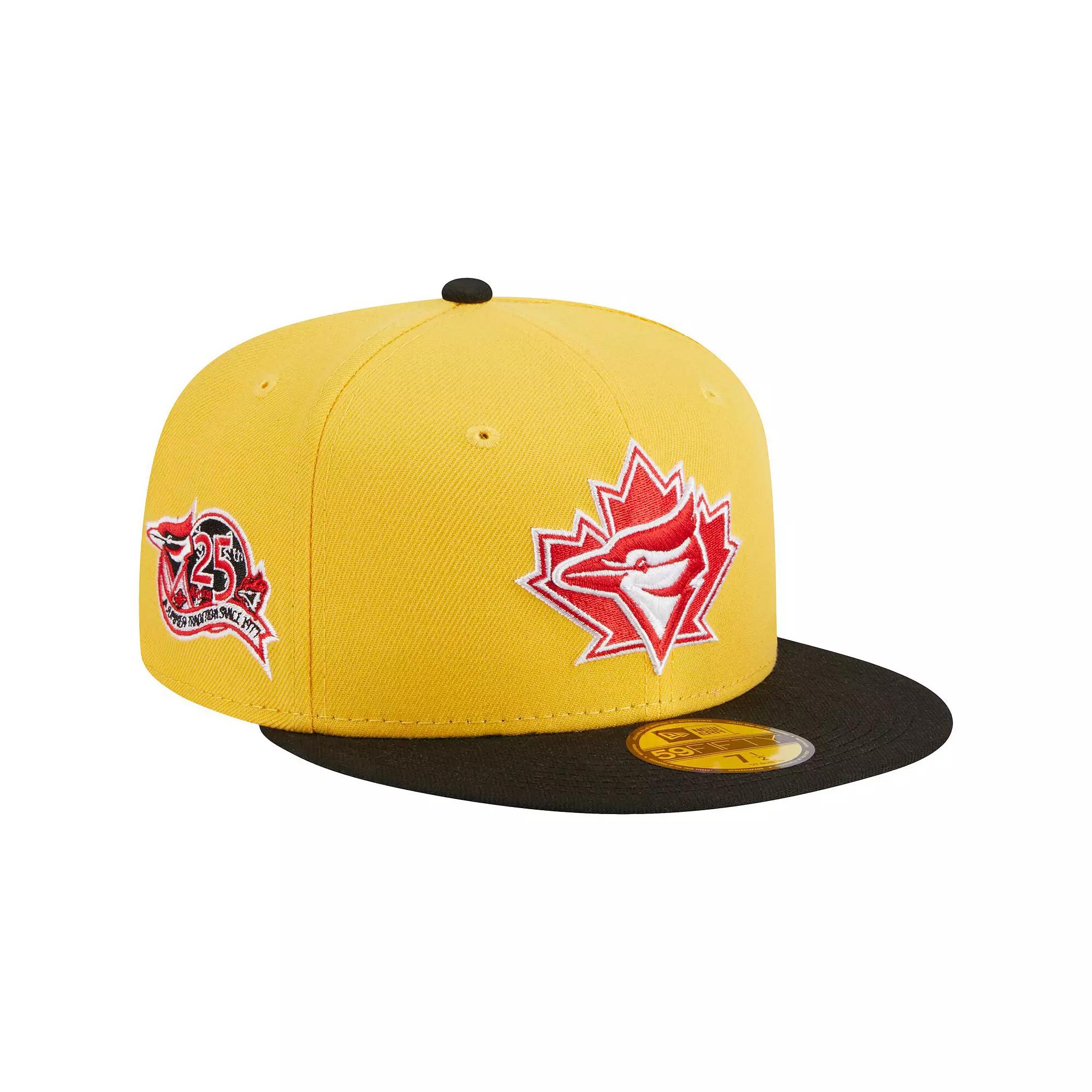 Men's New Era Yellow/Black Toronto Blue Jays Grilled 59FIFTY Fitted Hat, Size: 7 1/2, Jay Yellow Product Image