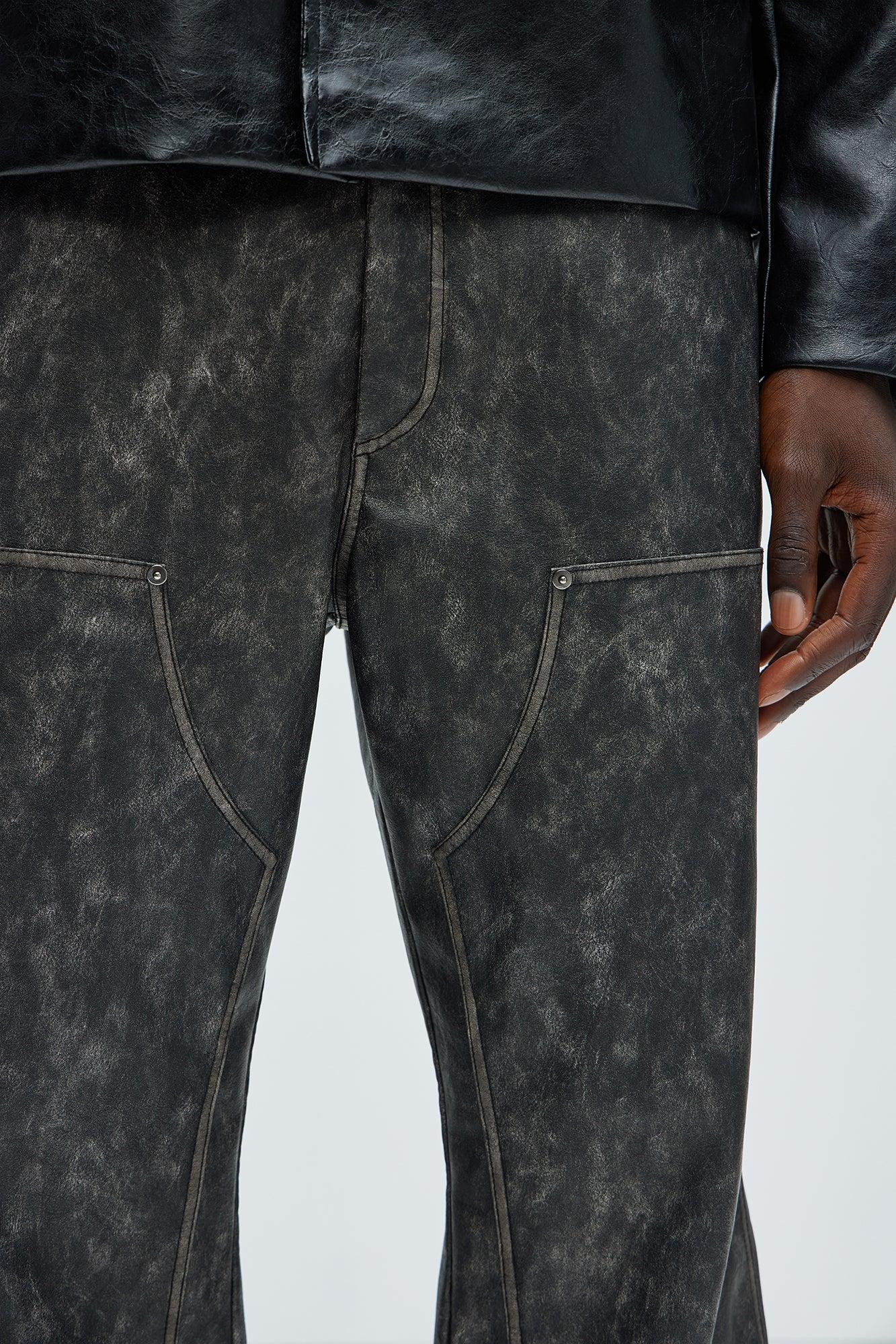 Marley Wash Carpenter Straight Pants - Black/combo Product Image