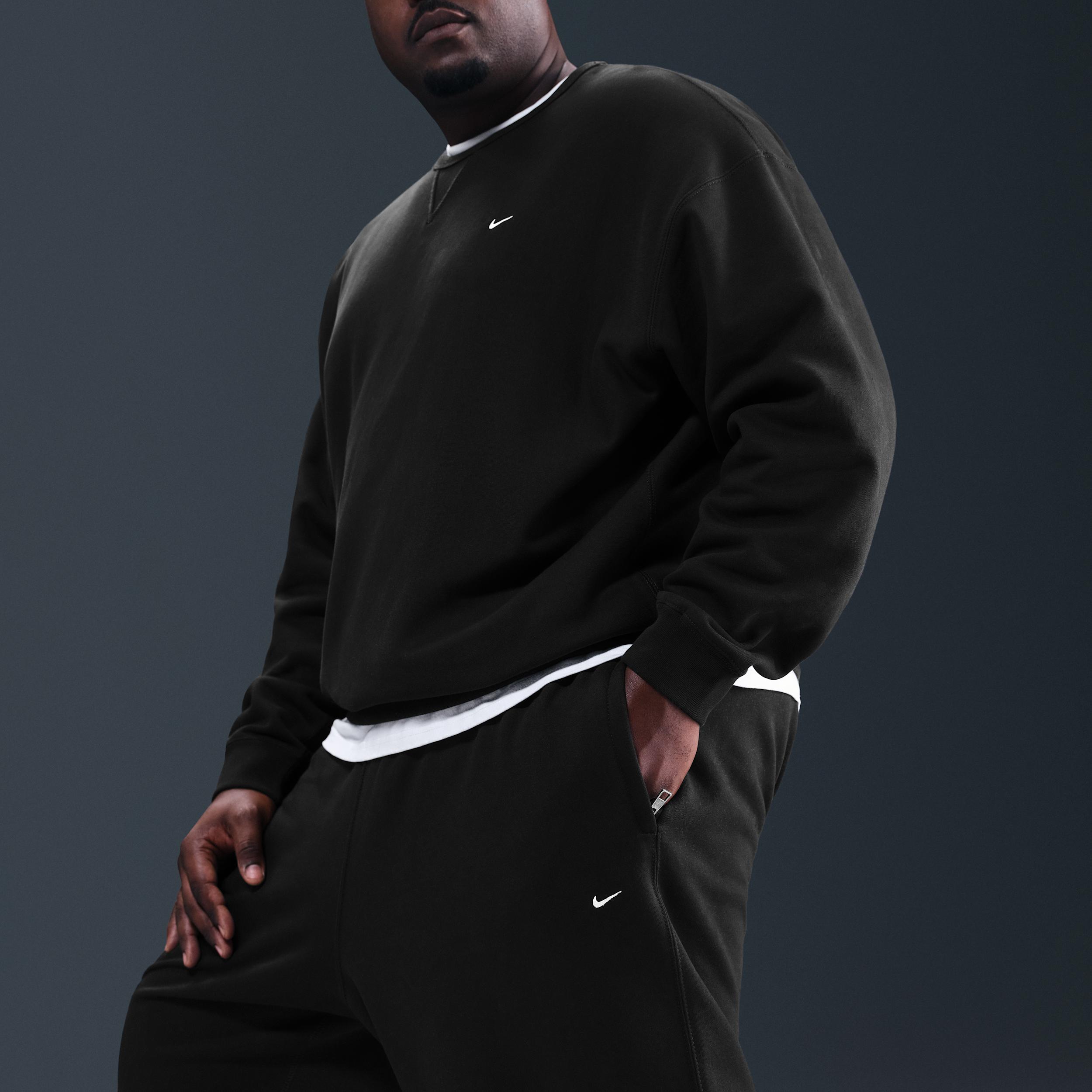 Nike Mens Solo Swoosh Fleece Open-Hem Pants | HV1090-010 Product Image