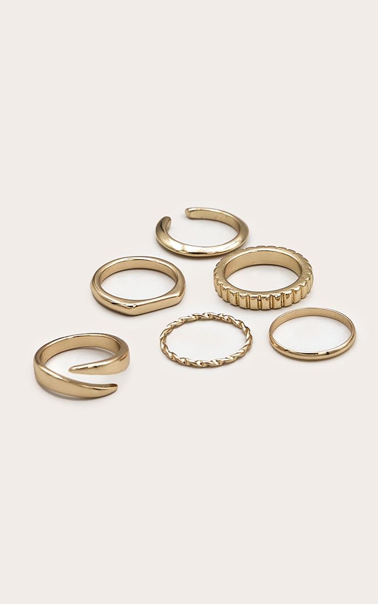 Gold Abstract Assorted Multipack Rings Product Image