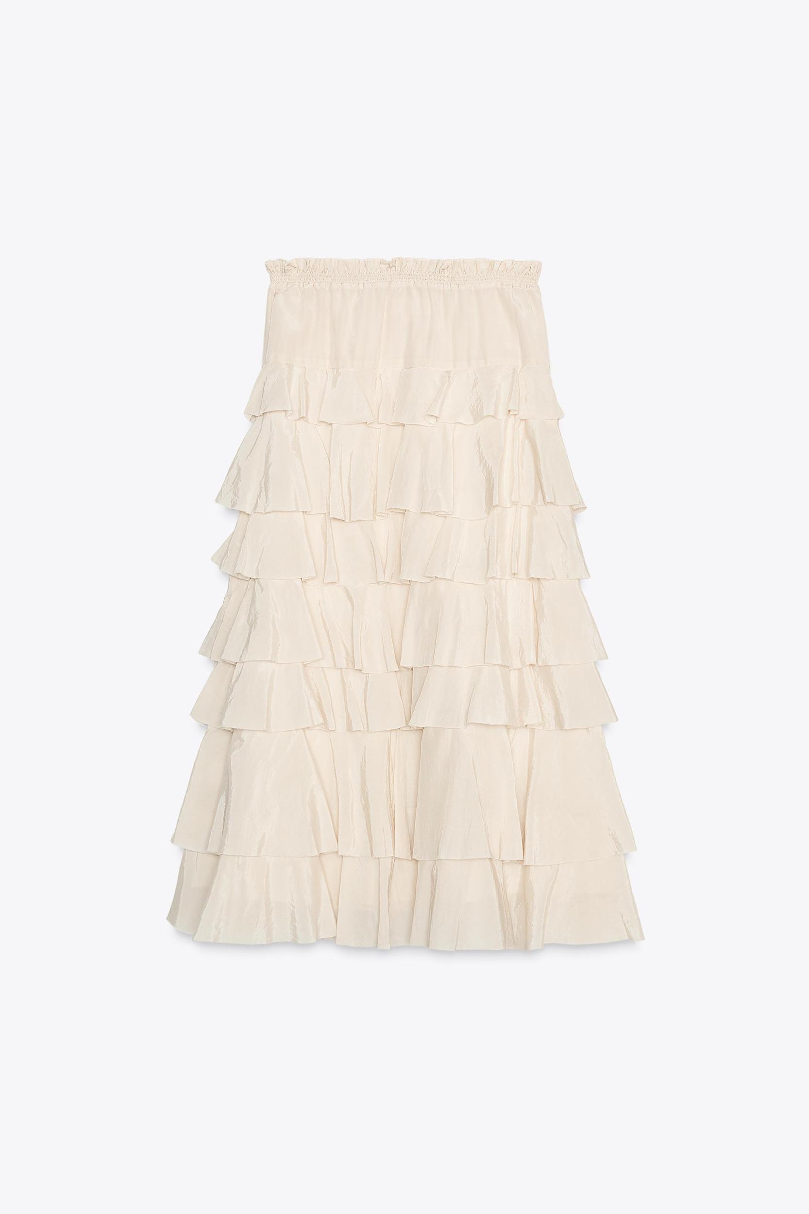 ZW COLLECTION RUFFLED MIDI SKIRT Product Image